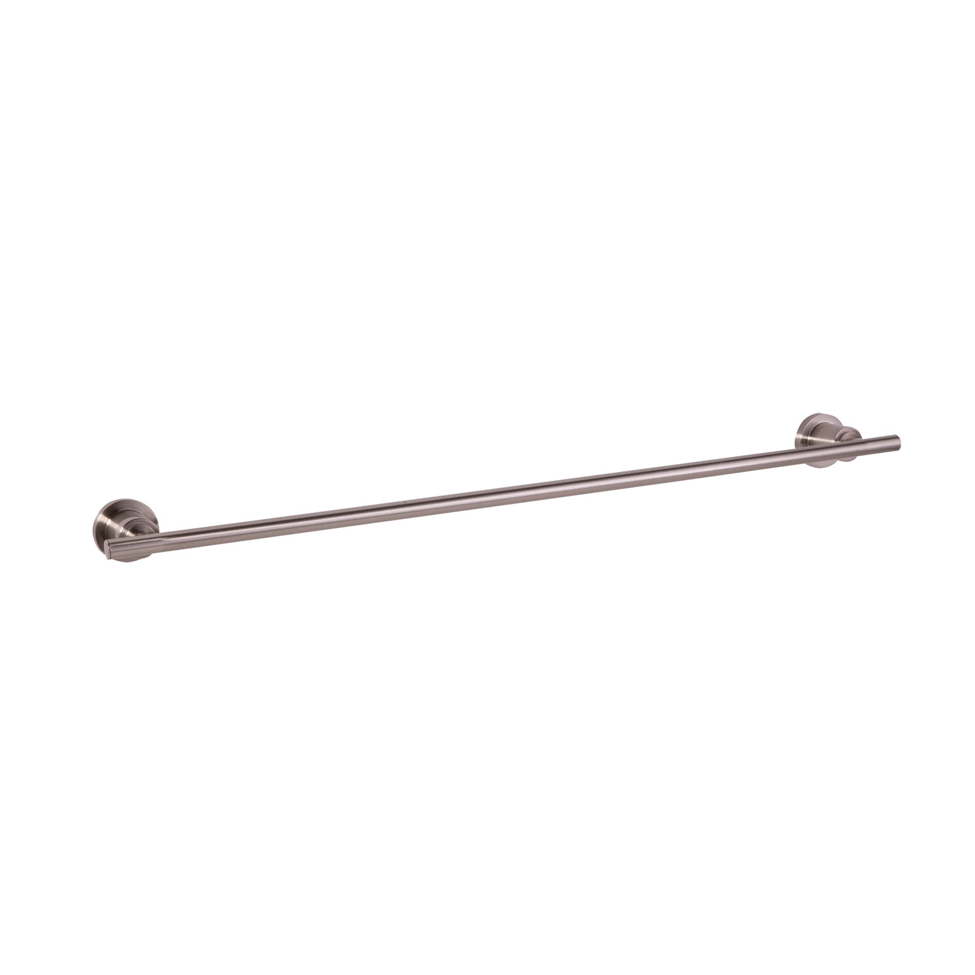 Set de accesorios decorativos para baño de 4 piezas en níquel satinado Geneva: Barra de toallas, portarrollos, argolla para toallas y gancho para batas incluidos 188656