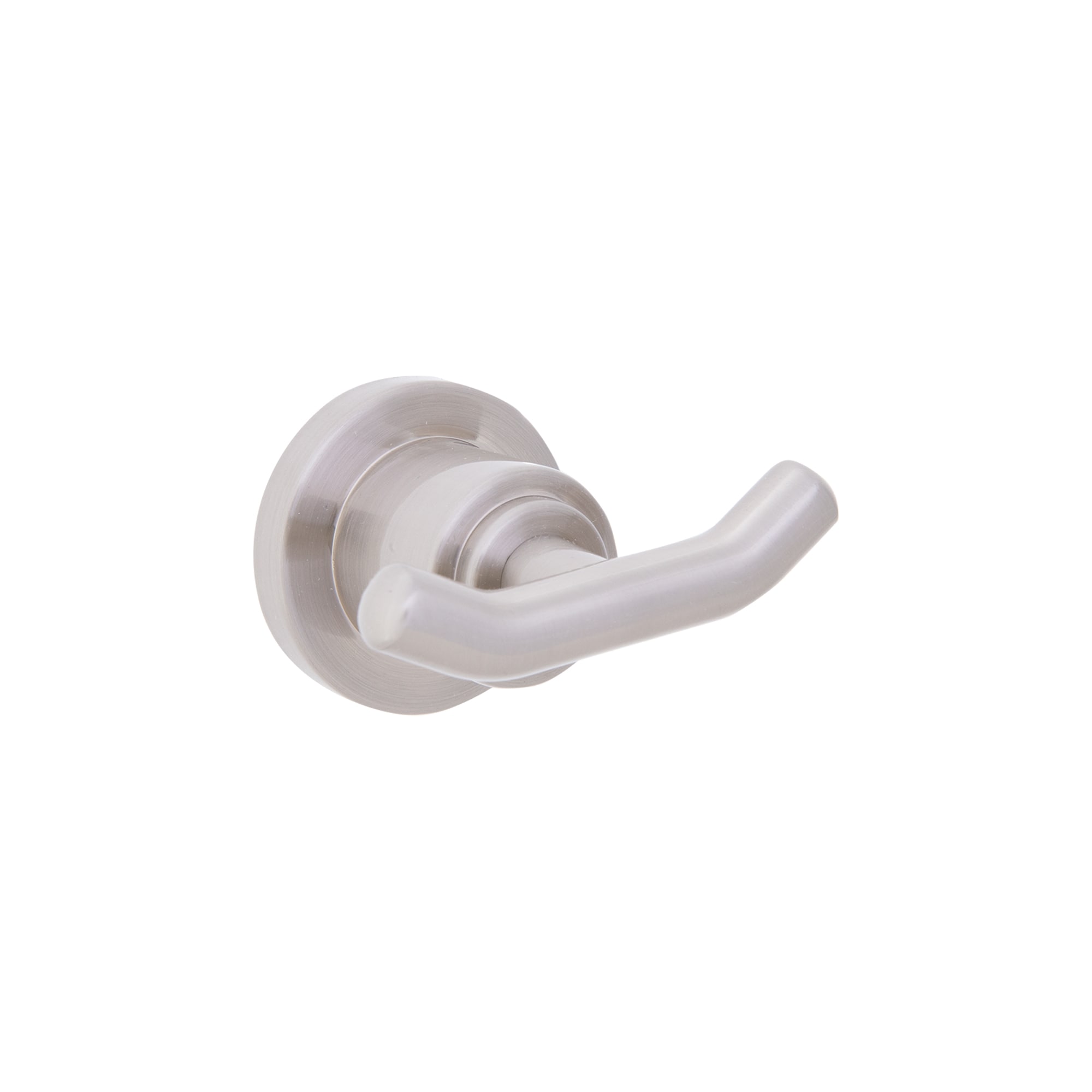 Set de accesorios decorativos para baño de 4 piezas en níquel satinado Geneva: Barra de toallas, portarrollos, argolla para toallas y gancho para batas incluidos 188656