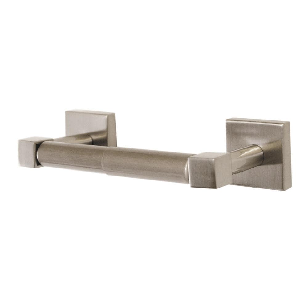 Juego de Accesorios Decorativos para Baño en Níquel Satinado de 4 Piezas Karsen, Incluye Barra de Toalla, Portarrollos, Argolla de Toalla y Gancho para Bata de Casa
