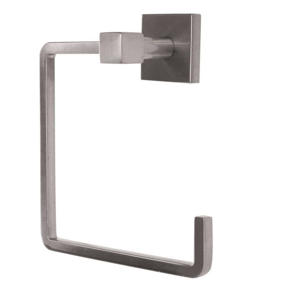 Juego de Accesorios Decorativos para Baño en Níquel Satinado de 4 Piezas Karsen, Incluye Barra de Toalla, Portarrollos, Argolla de Toalla y Gancho para Bata de Casa