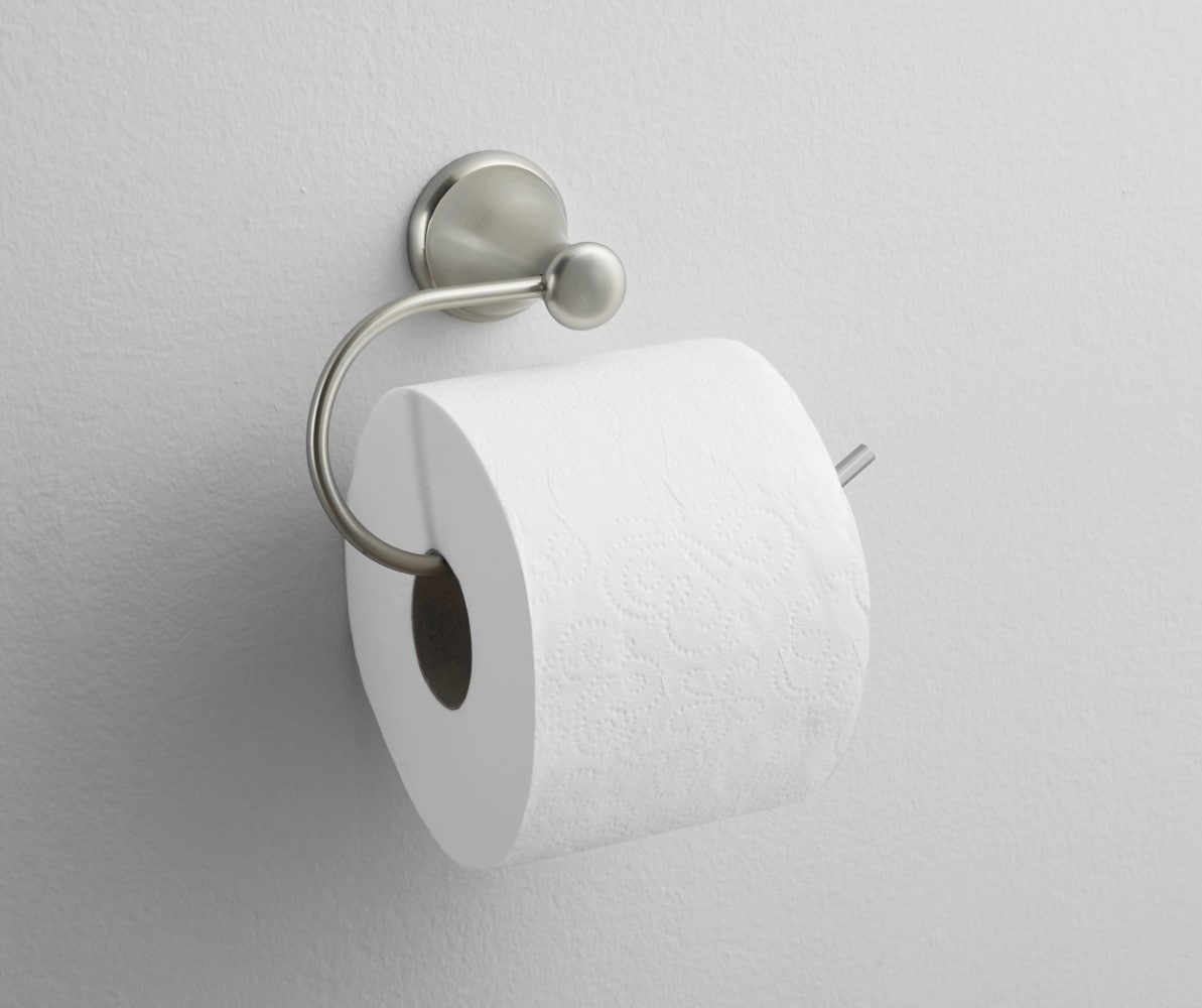 Juego de accesorios decorativos para baño de 3 piezas Bailey en níquel cepillado, incluye barra de toallas, portarrollos y argolla para toallas - FSI 2403KIT BN