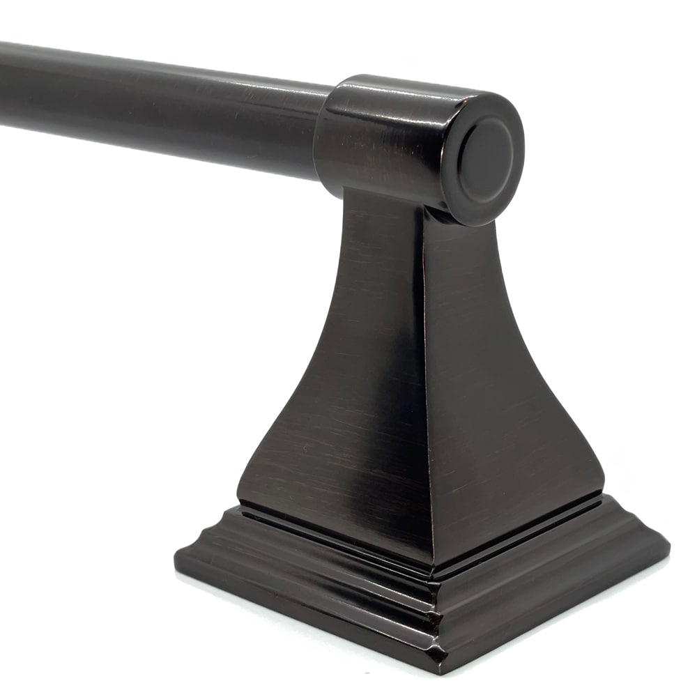 Juego de accesorios de baño decorativos en bronce aceitado Leonard de 4 piezas ARISTA - Incluye barra de toallas, portarrollos de papel higiénico, anillo para toallas y gancho para batas 1703-4SET-DBR