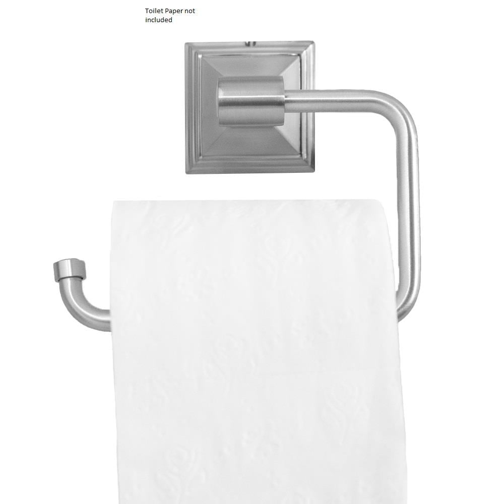 Juego de accesorios decorativos para baño de níquel cepillado ARISTA de 4 piezas - Incluye toallero, portarrollos, anillo para toallas y gancho para batas