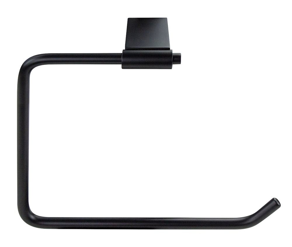 Juego de Accesorios de Baño Decorativos Transolid Maddox Negro de 4 Piezas - Incluye Barra de Toallas, Portarrollos de Papel, Argolla de Toalla y Gancho para Bata KA-MDX-4-BK
