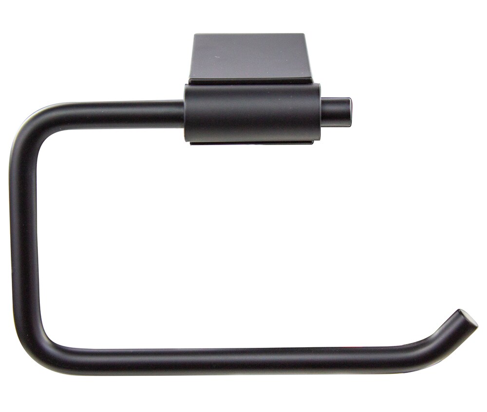 Juego de Accesorios de Baño Decorativos Transolid Maddox Negro de 4 Piezas - Incluye Barra de Toallas, Portarrollos de Papel, Argolla de Toalla y Gancho para Bata KA-MDX-4-BK