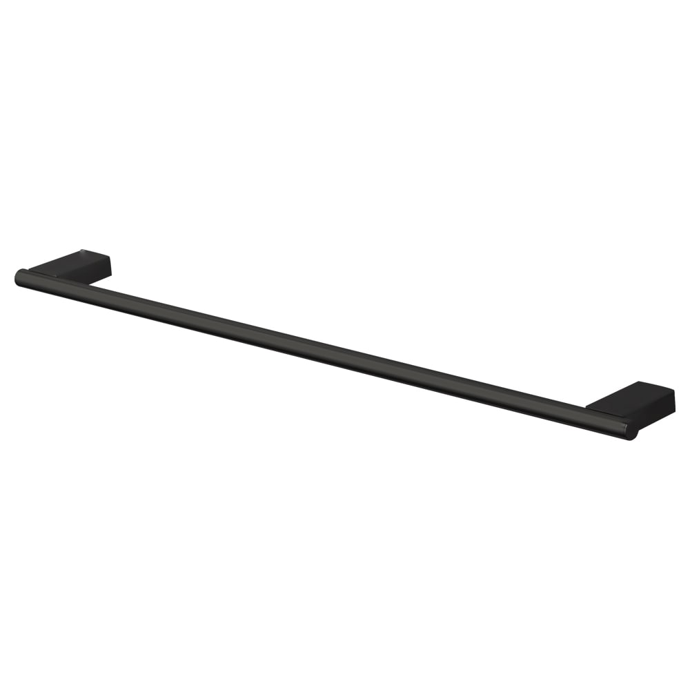 Juego de Accesorios de Baño Decorativos Transolid Maddox Negro de 4 Piezas - Incluye Barra de Toallas, Portarrollos de Papel, Argolla de Toalla y Gancho para Bata KA-MDX-4-BK