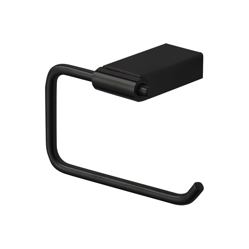 Juego de Accesorios de Baño Decorativos Transolid Maddox Negro de 4 Piezas - Incluye Barra de Toallas, Portarrollos de Papel, Argolla de Toalla y Gancho para Bata KA-MDX-4-BK