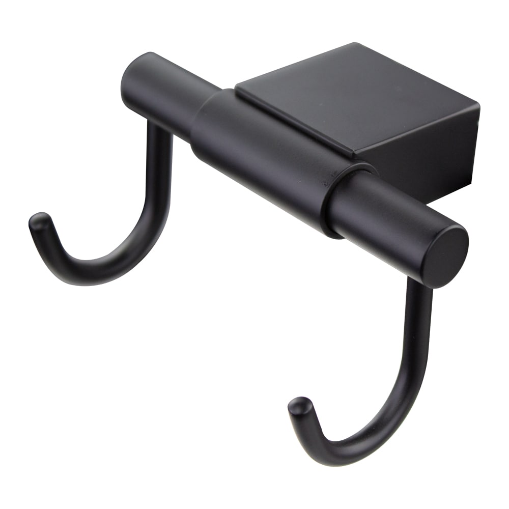 Juego de Accesorios de Baño Decorativos Transolid Maddox Negro de 4 Piezas - Incluye Barra de Toallas, Portarrollos de Papel, Argolla de Toalla y Gancho para Bata KA-MDX-4-BK
