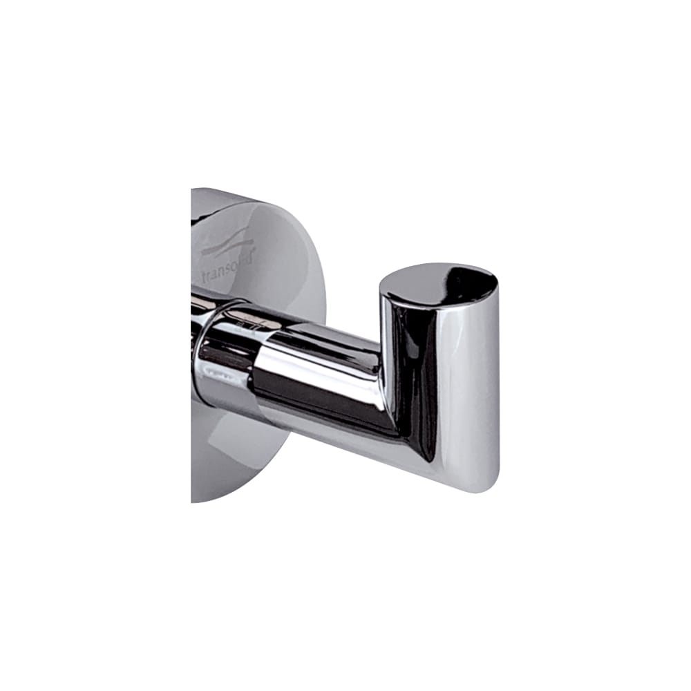 Juego de Accesorios de Baño Decorativos de 3 Piezas en Cromo Pulido Turín de Transolid - Incluye Barra para Toallas, Porta Papel Higiénico, Argolla para Toallas y Gancho para Batas KA-TUR-3-PC