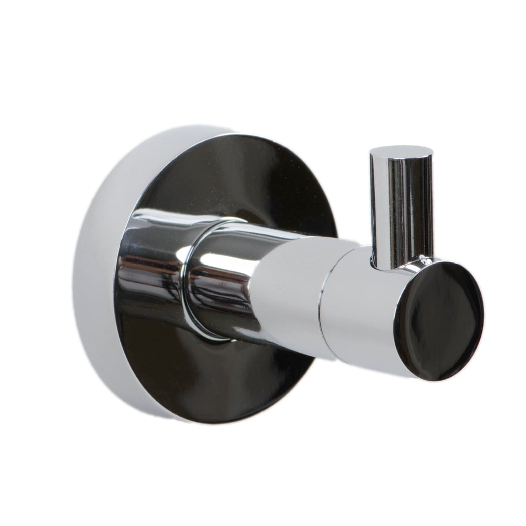Juego de accesorios de baño decorativos de cromo pulido Italia 2 piezas, incluye gancho para batas Venezia VE2704SET