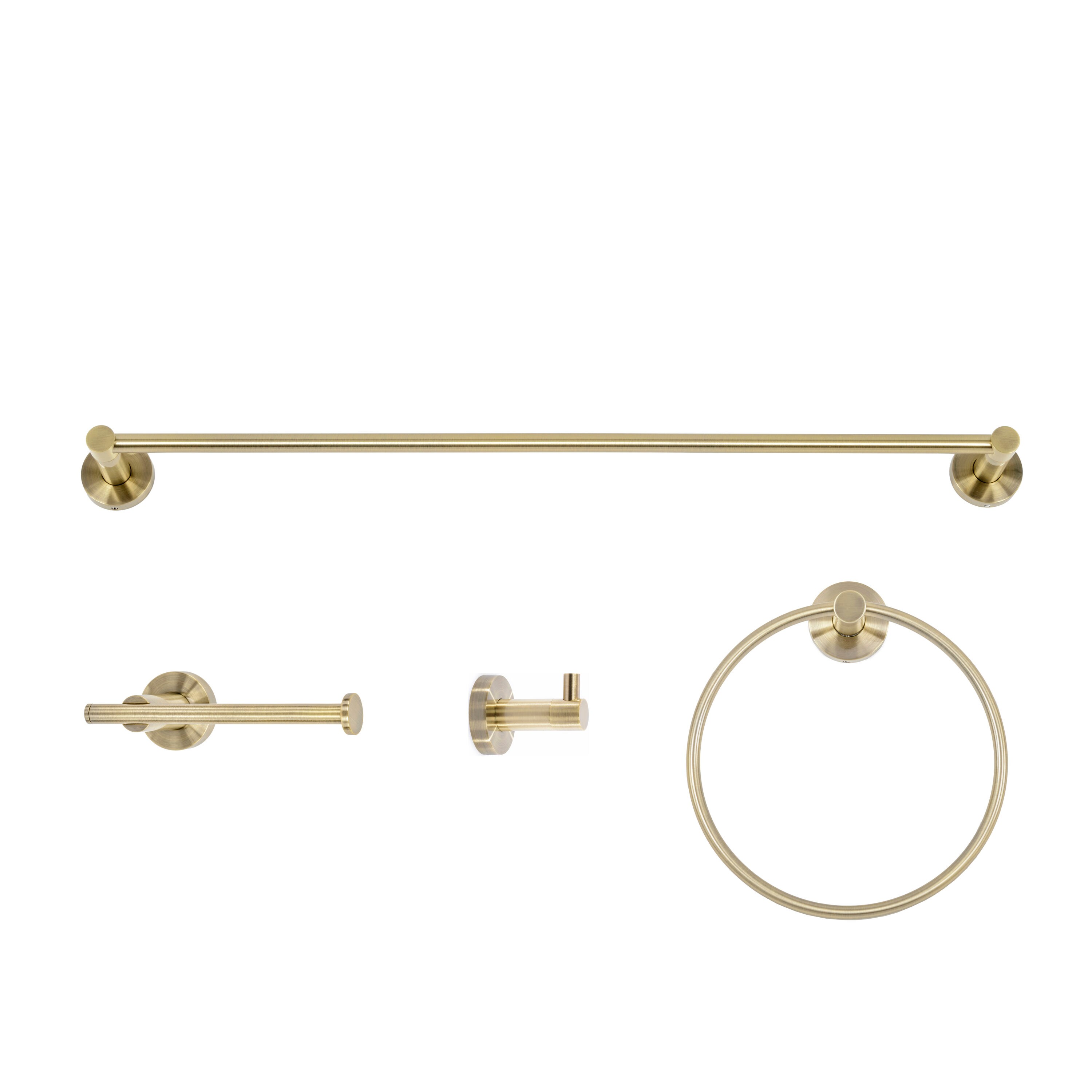 "Juego de Accesorios Decorativos para Baño en Bronce Venezia de 4 Piezas"
