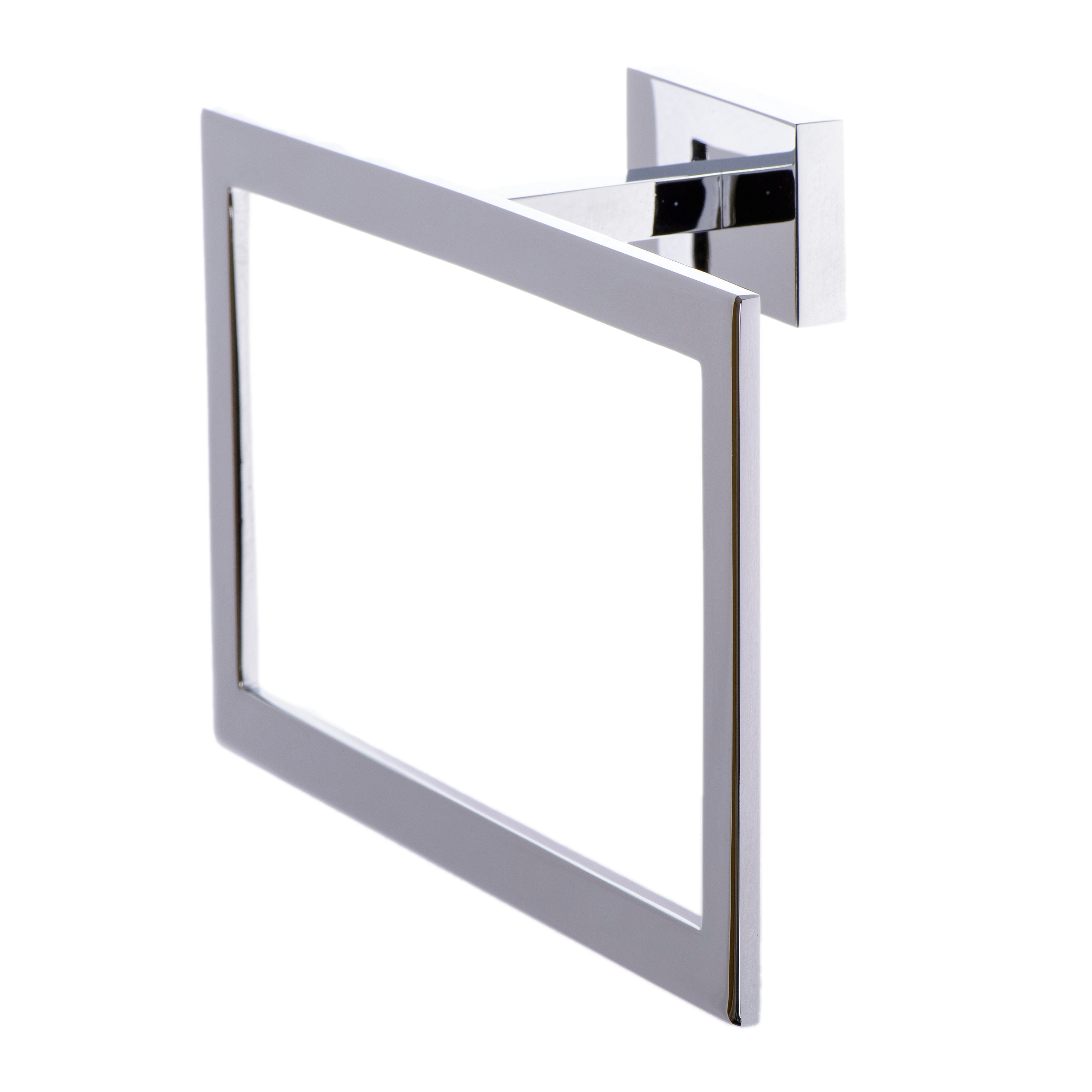 Set de accesorios para baño decorativo en cromo pulido de 4 piezas Genoa Italia, incluye barra de toalla, portarrollos de papel higiénico y gancho para batas.