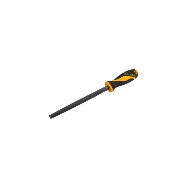 Tolsen 8 Triangular File T12 Steel Construction, Cushion Grip Handle - 32013