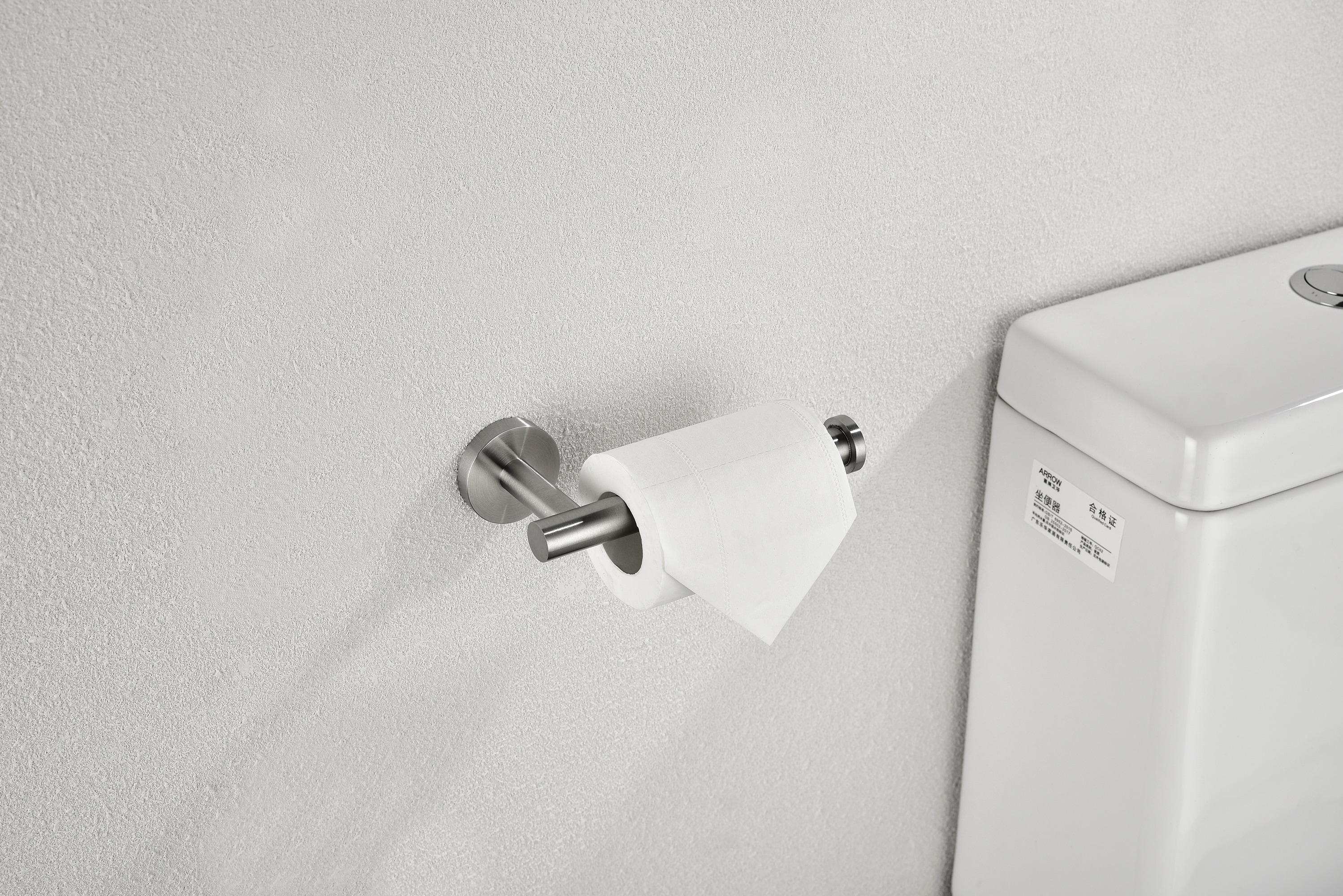 Juego de herrajes decorativos para baño de 5 piezas en níquel cepillado - Barra de toalla, portarrollos, anillo para toalla, gancho para bata incluidos WF-3300A de CASAINC