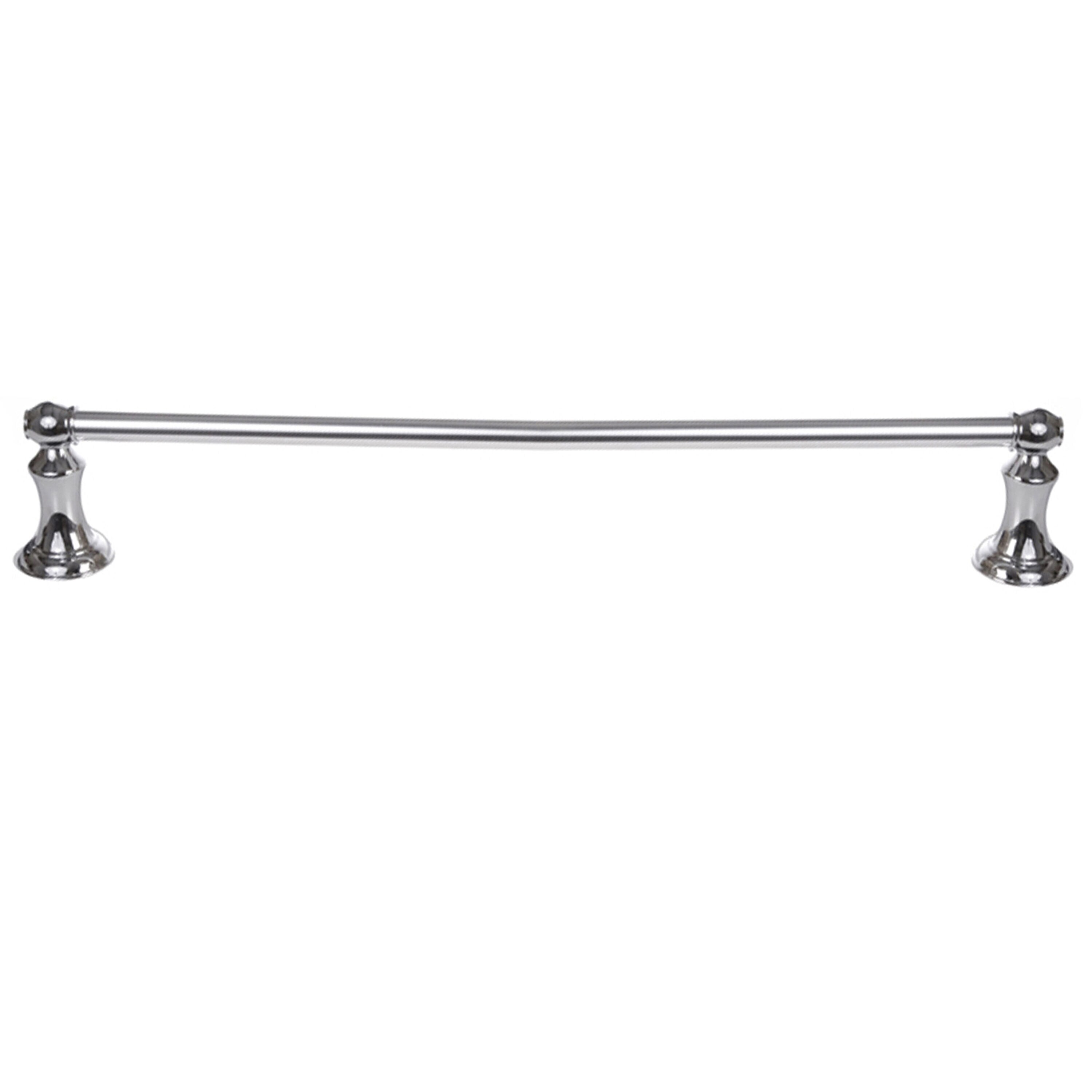Juego de accesorios de baño cromados de la serie Highlander de 4 piezas ARISTA: Barra de toallas, porta papel higiénico, argolla para toallas y gancho para batas incluidos BA3501-4SET-CH