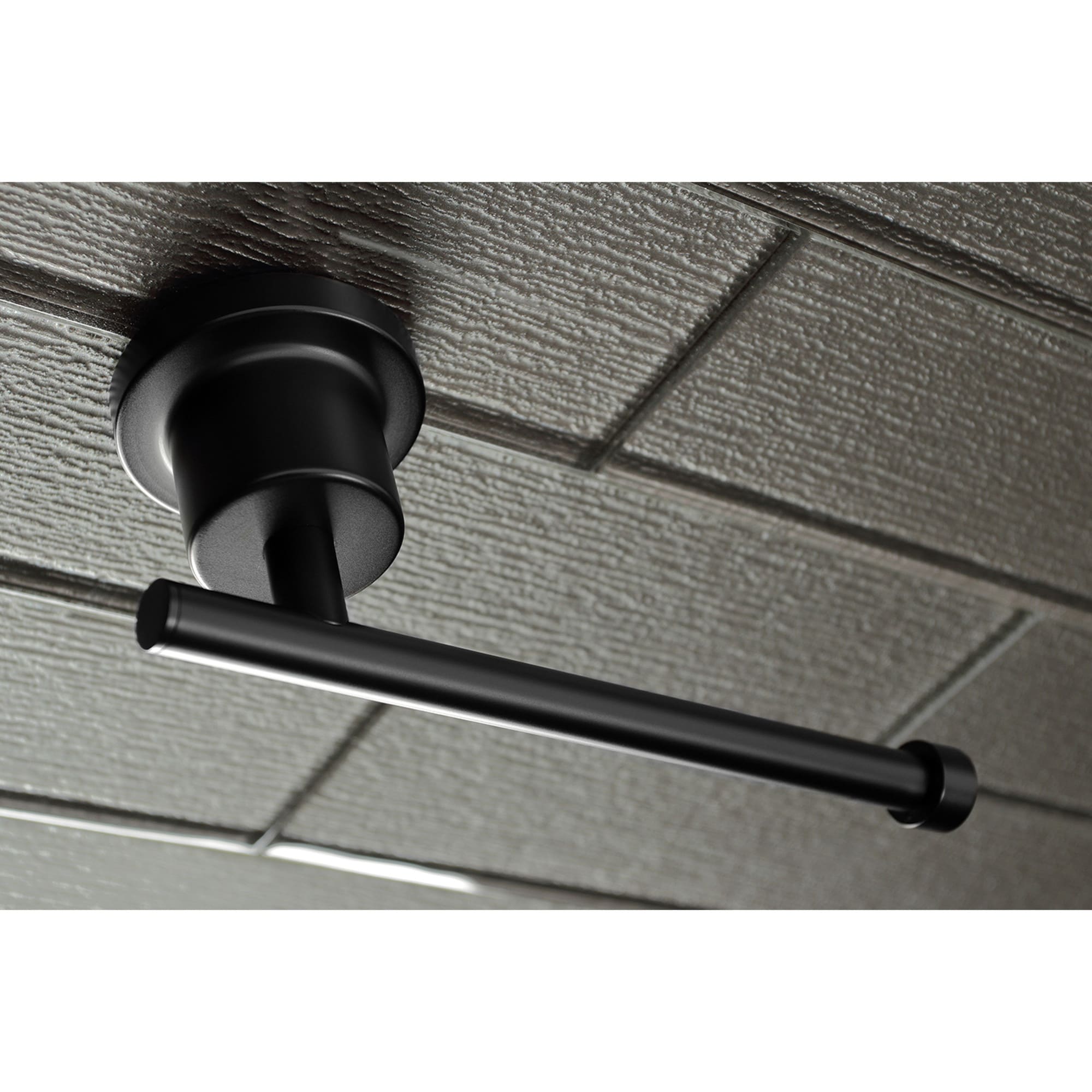 Juego de 5 piezas de accesorios para baño en negro mate Kingston Brass Concord - Barra de toalla, porta papel higiénico, argolla para toalla, gancho para batas incluidos WLBAH8213478MB