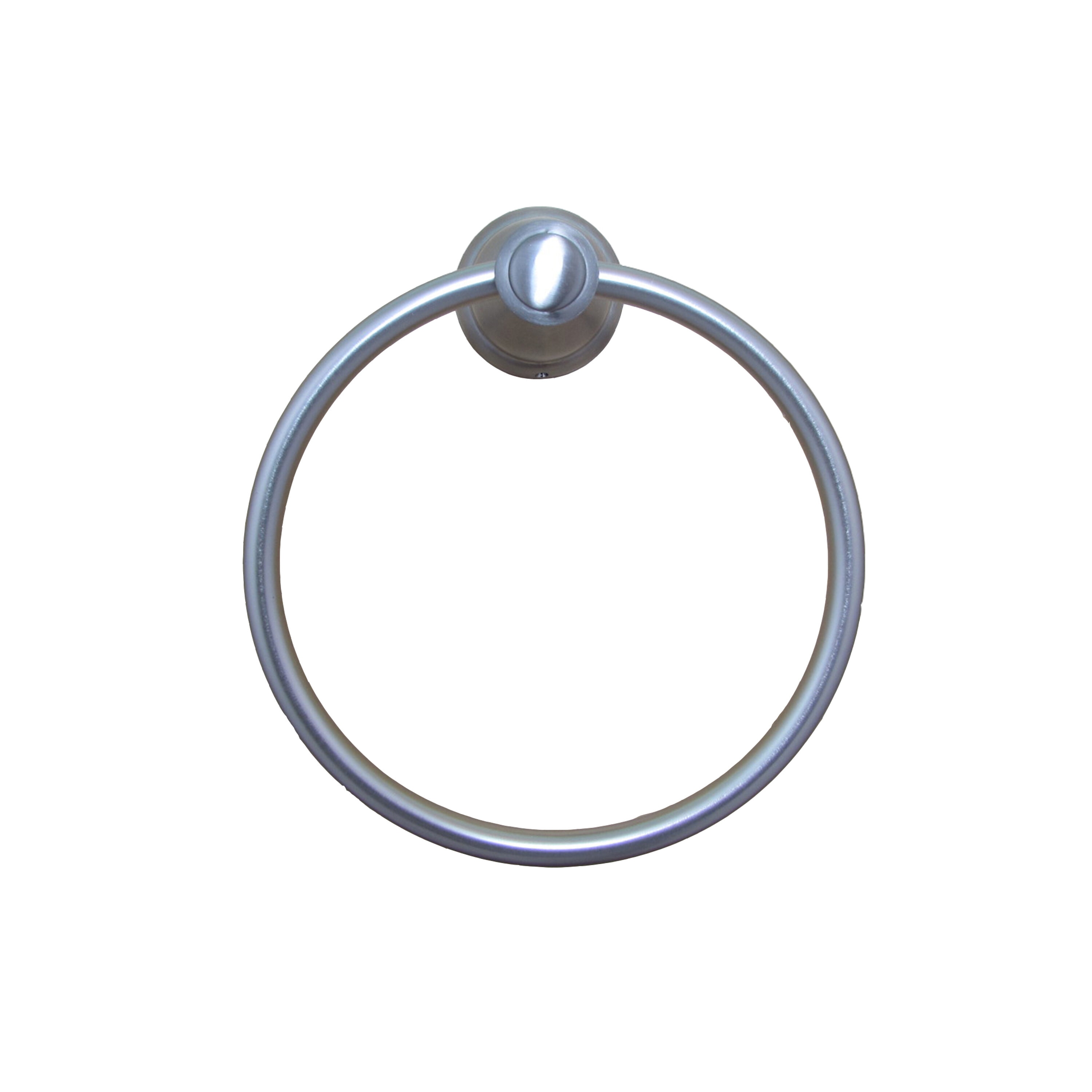 Juego de accesorios decorativos para baño de níquel cepillado de 4 piezas ARISTA Castilla: Barra de toallas, portarrollos, argolla de toallas y gancho para batas incluidos 5902-4SET-BN