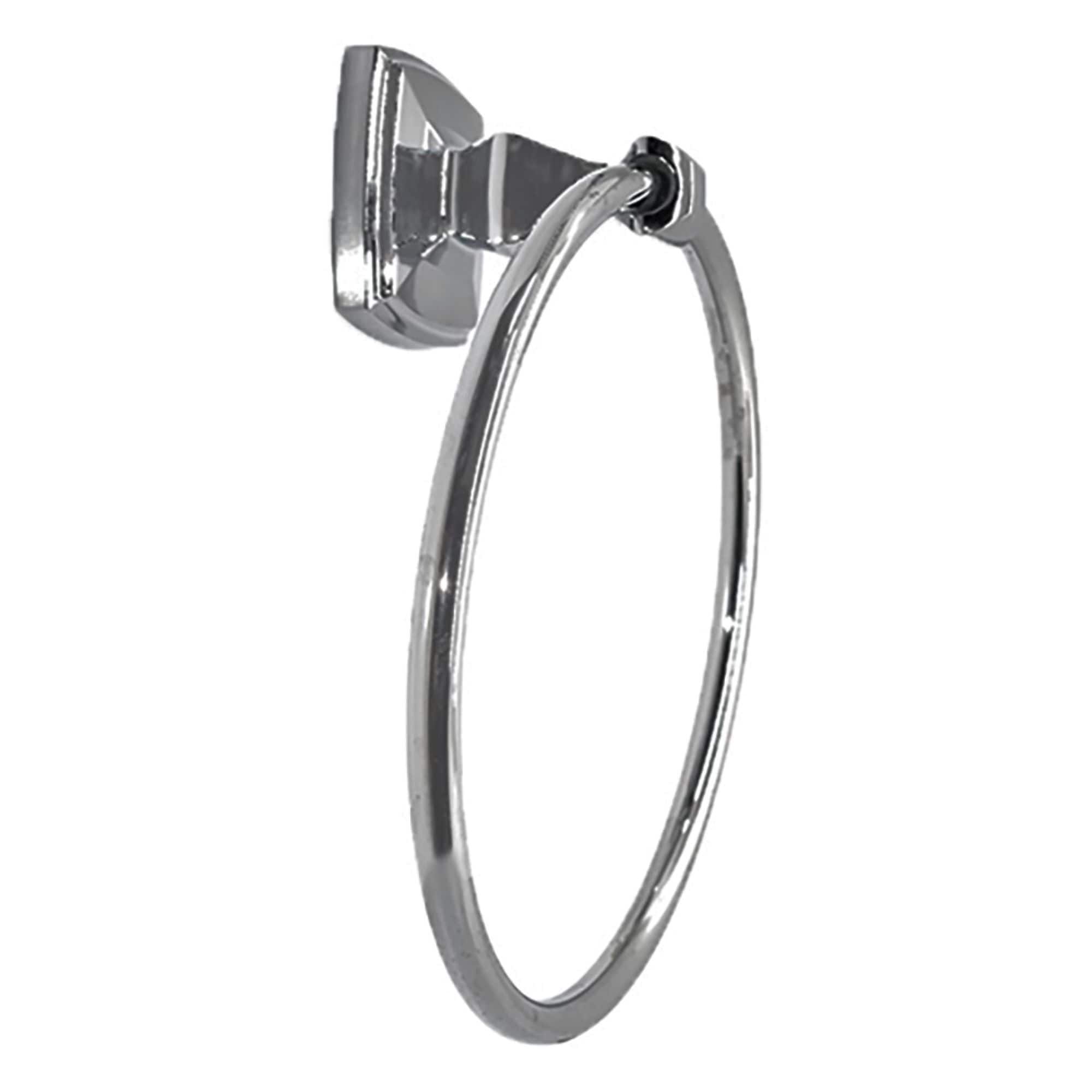 Juego de Accesorios Decorativos para Baño de 4 Piezas en Níquel Satinado Algoma ARISTA - Barra de Toalla, Porta Papel, Anillo de Toalla y Gancho para Bata incluidos BA3202-4PCS-KIT-SN
