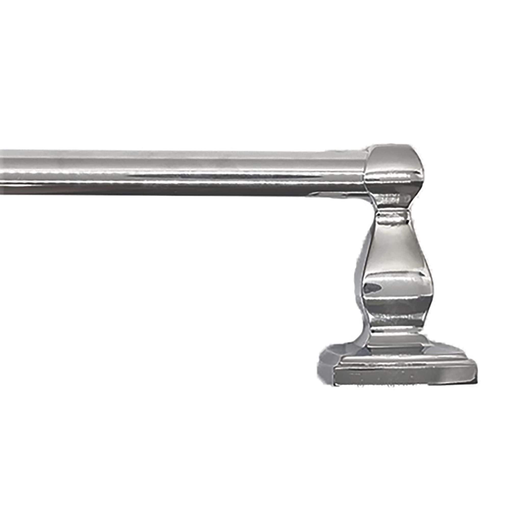 Juego de Accesorios Decorativos para Baño de 4 Piezas en Níquel Satinado Algoma ARISTA - Barra de Toalla, Porta Papel, Anillo de Toalla y Gancho para Bata incluidos BA3202-4PCS-KIT-SN