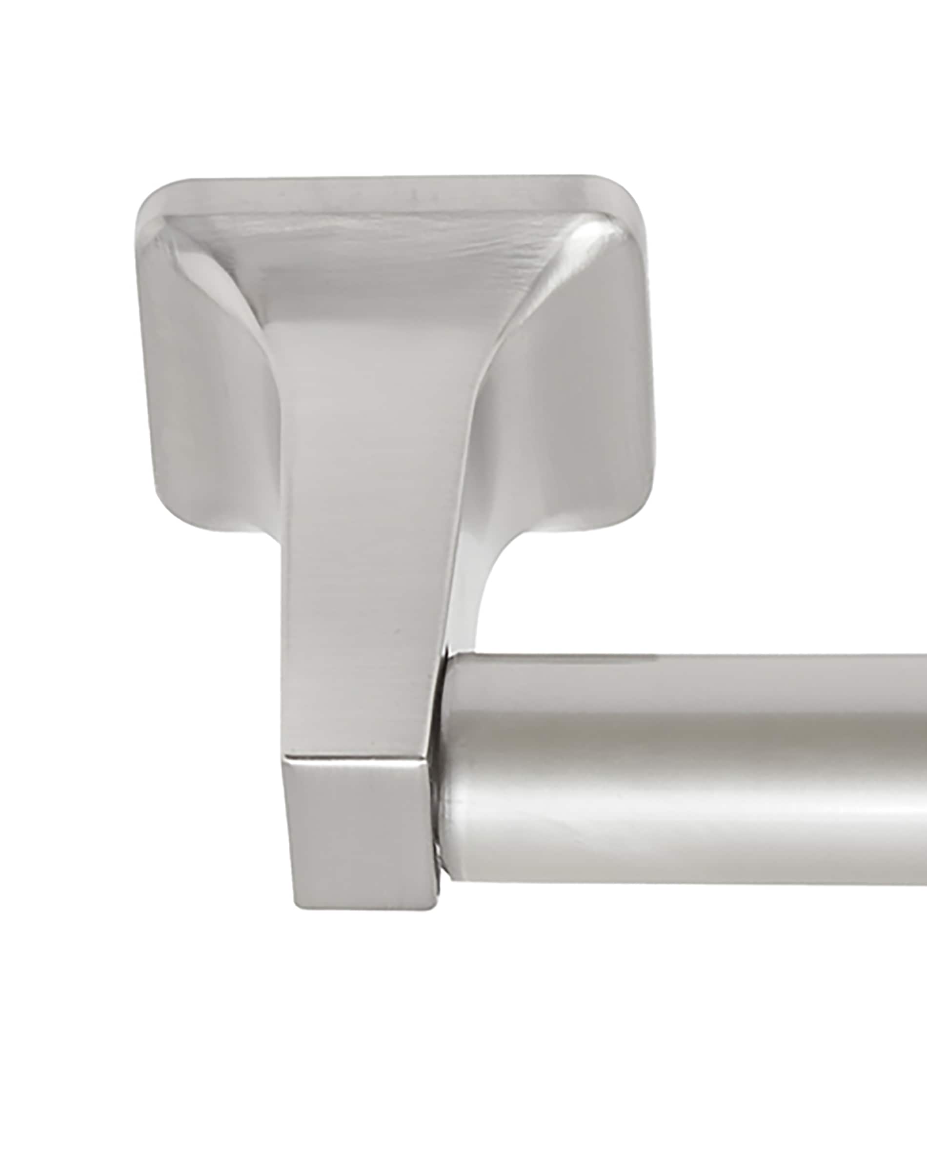Juego de accesorios decorativos para baño en níquel cepillado de 4 piezas: Barra para toallas, portarrollos de papel higiénico, anillo para toallas y gancho para batas incluidos