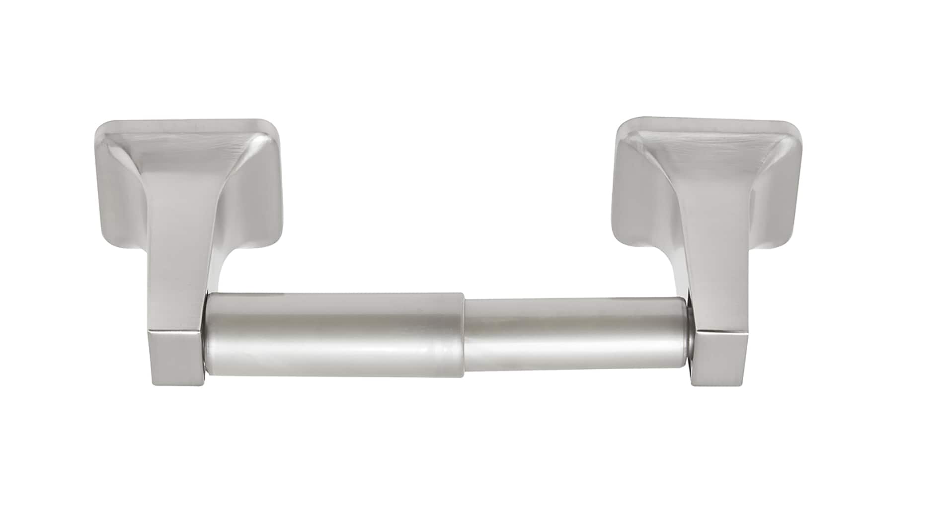 Juego de accesorios decorativos para baño en níquel cepillado de 4 piezas: Barra para toallas, portarrollos de papel higiénico, anillo para toallas y gancho para batas incluidos