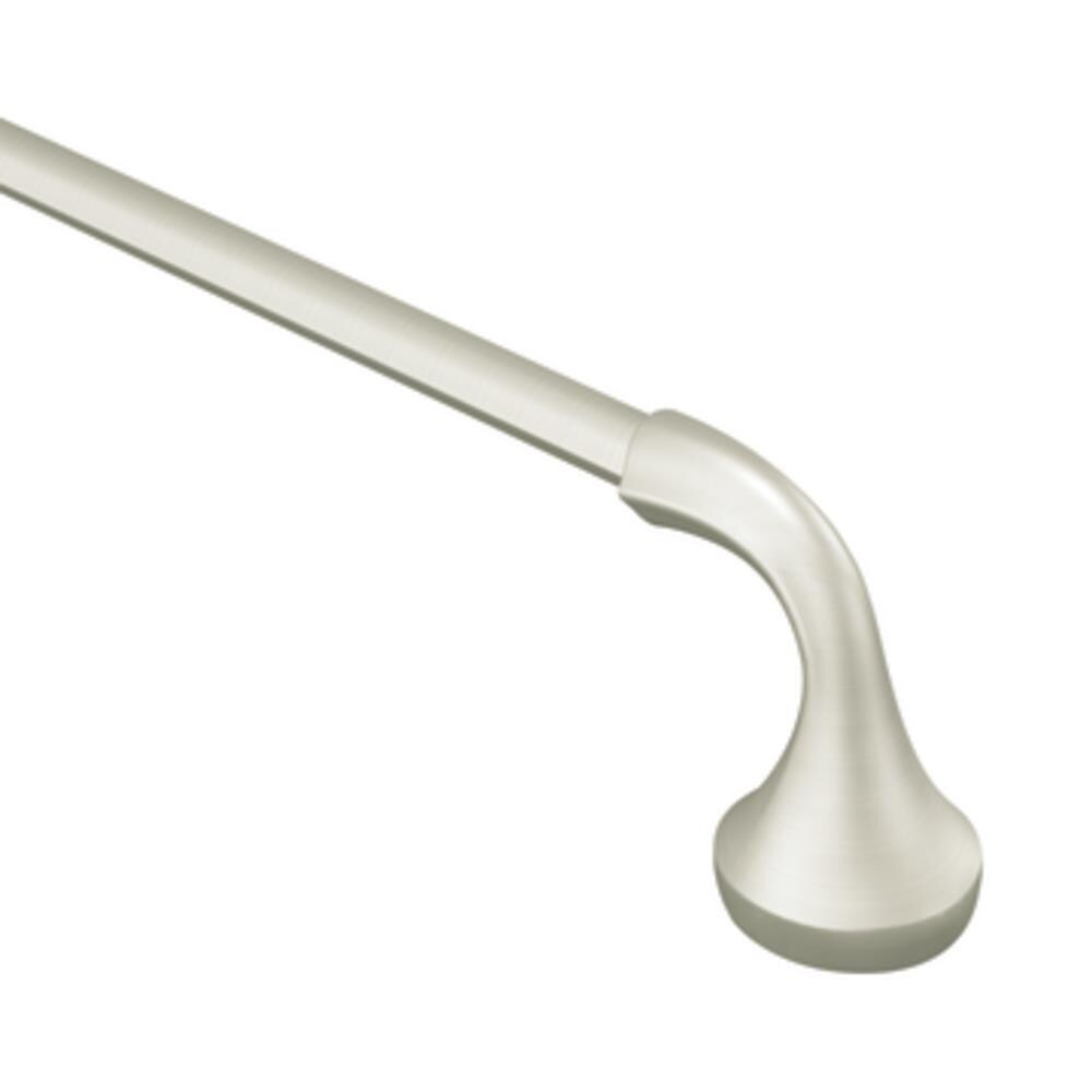 Juego de accesorios decorativos para baño de 3 piezas en níquel cepillado Moen Eva: Barra para toallas, portarrollos y argolla para toallas (Incluye YB28BN-KIT)