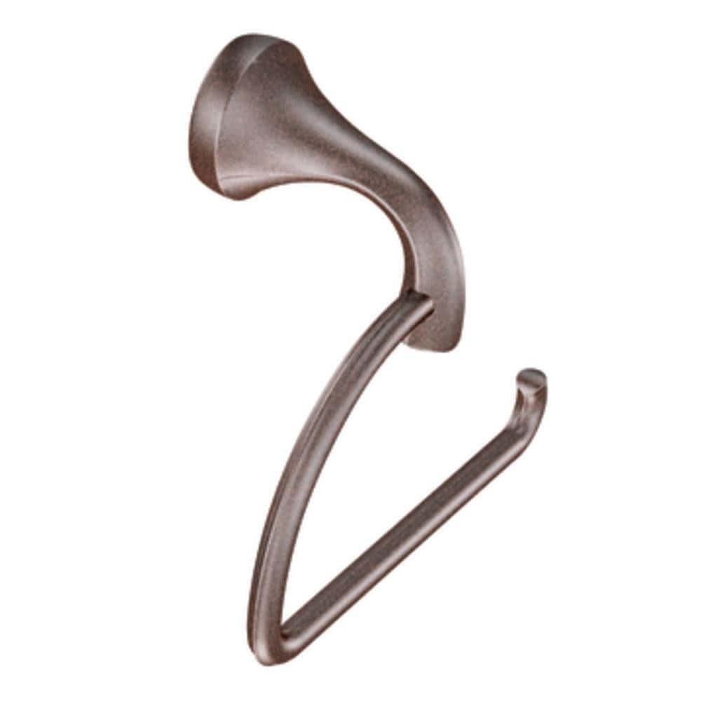 Juego de accesorios decorativos para baño en bronce aceitado de 3 piezas Moen Eva - Barra de toalla, porta papel higiénico y argolla para toalla incluidos YB28ORB-KIT.