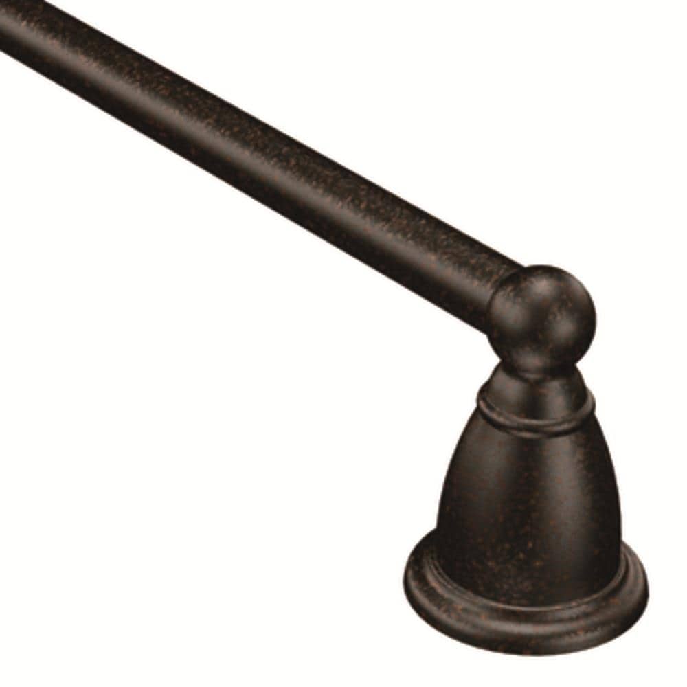 Juego de accesorios decorativos para baño en bronce envejecido de 3 piezas Moen Brantford: Barra para toallas, Portarrollos de papel higiénico y Argolla para toallas incluidos YB22ORB-KIT.