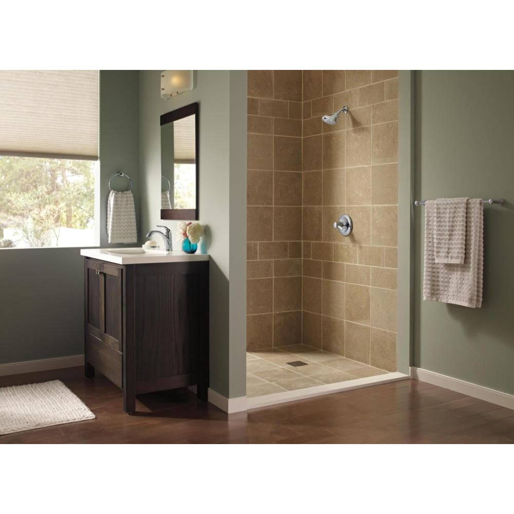 Juego de Accesorios de Baño Decorativos Lahara de 4 Piezas en Cromo Pulido de Delta - Incluye Barra de Toallas, Porta Papel de Baño, Argolla de Toallas y Gancho para Batas LAH64-PC-VK