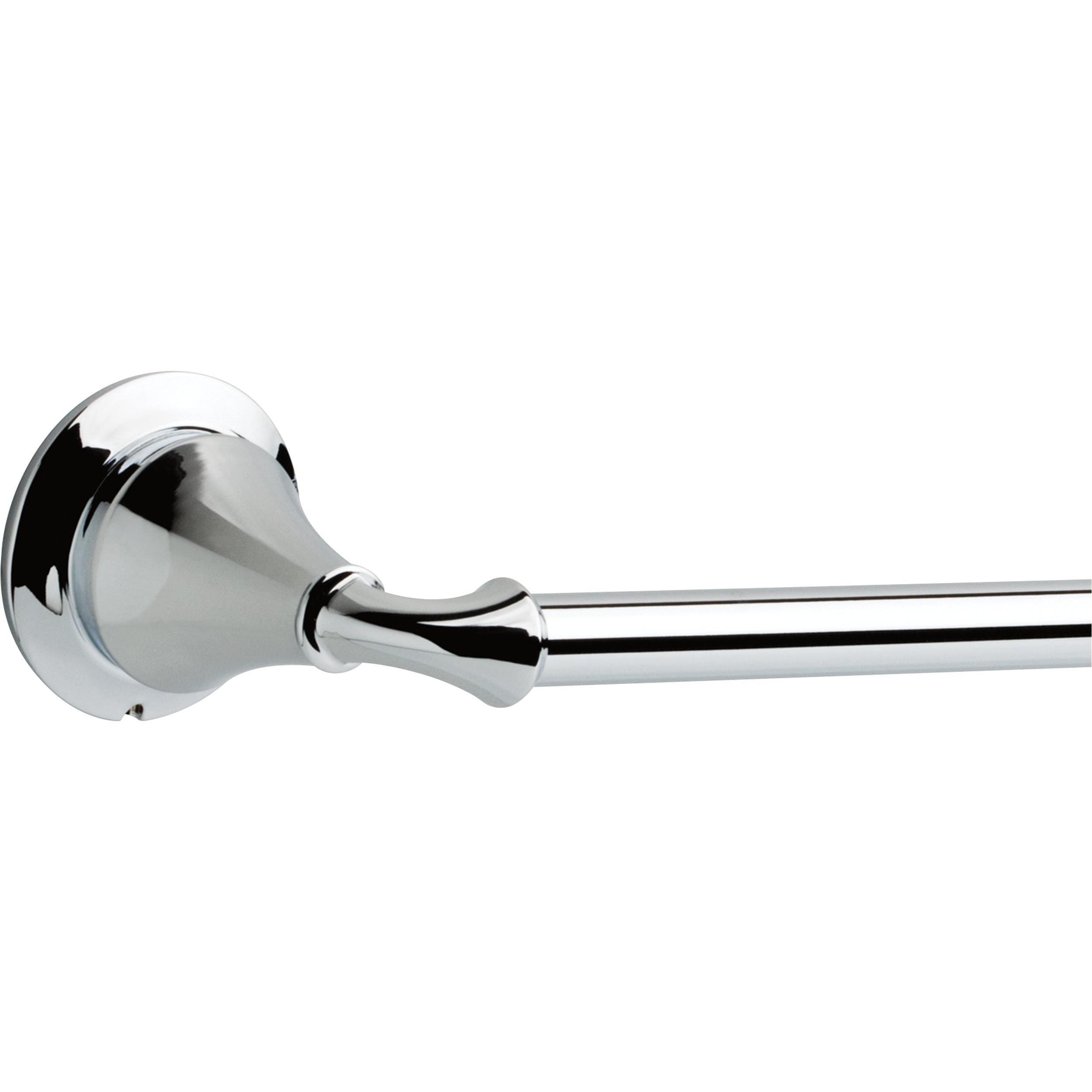 Juego de accesorios decorativos para baño de 4 piezas en cromo pulido Delta Linden - Barra de toalla, portarrollos, argolla para toalla, gancho para batas incluidos LIN64-PC-VK