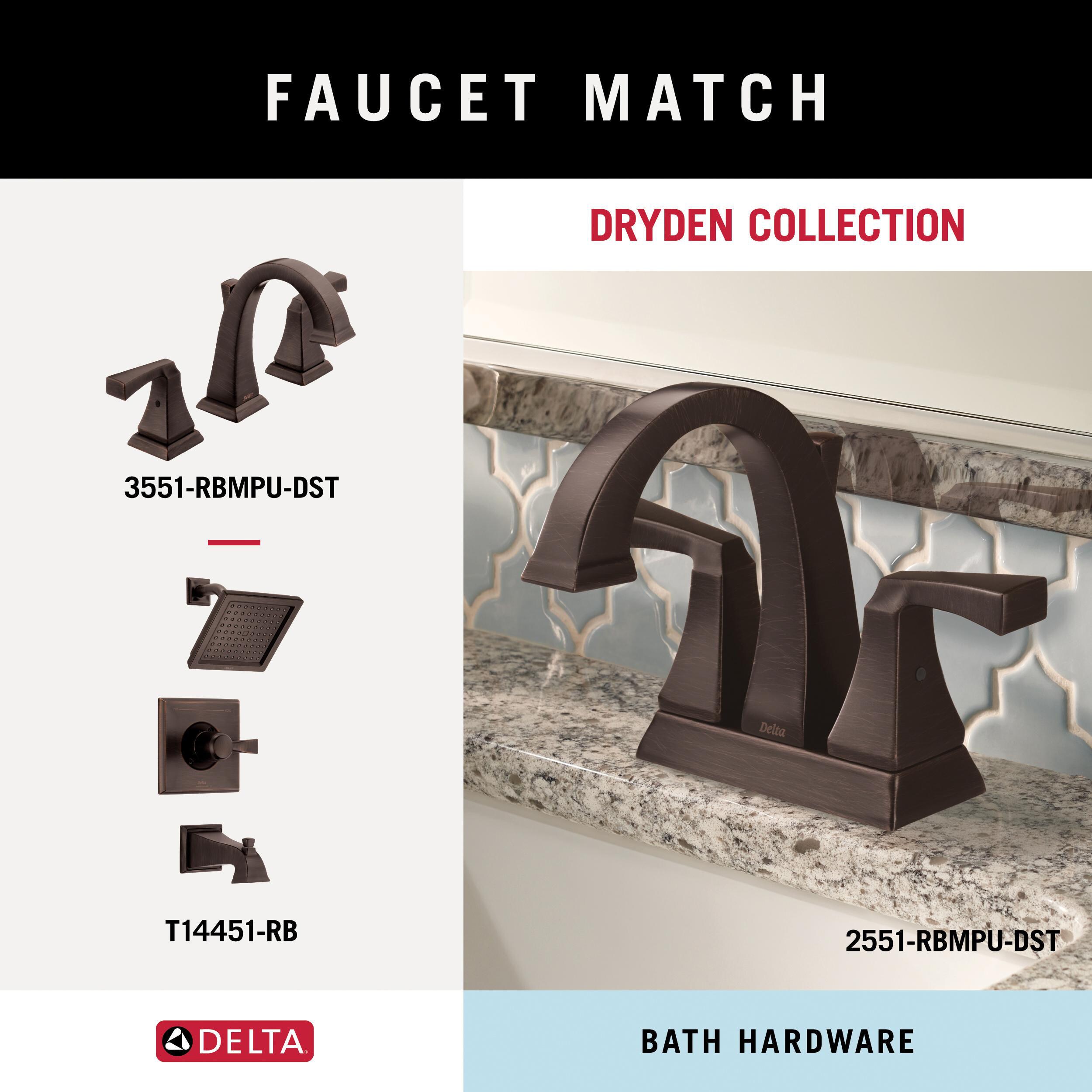 Set de accesorios de baño decorativos Delta Dryden de 4 piezas en bronce veneciano: barra de toalla, porta papel higiénico, argolla para toalla, gancho para batas incluido DRY63-VBR-K4