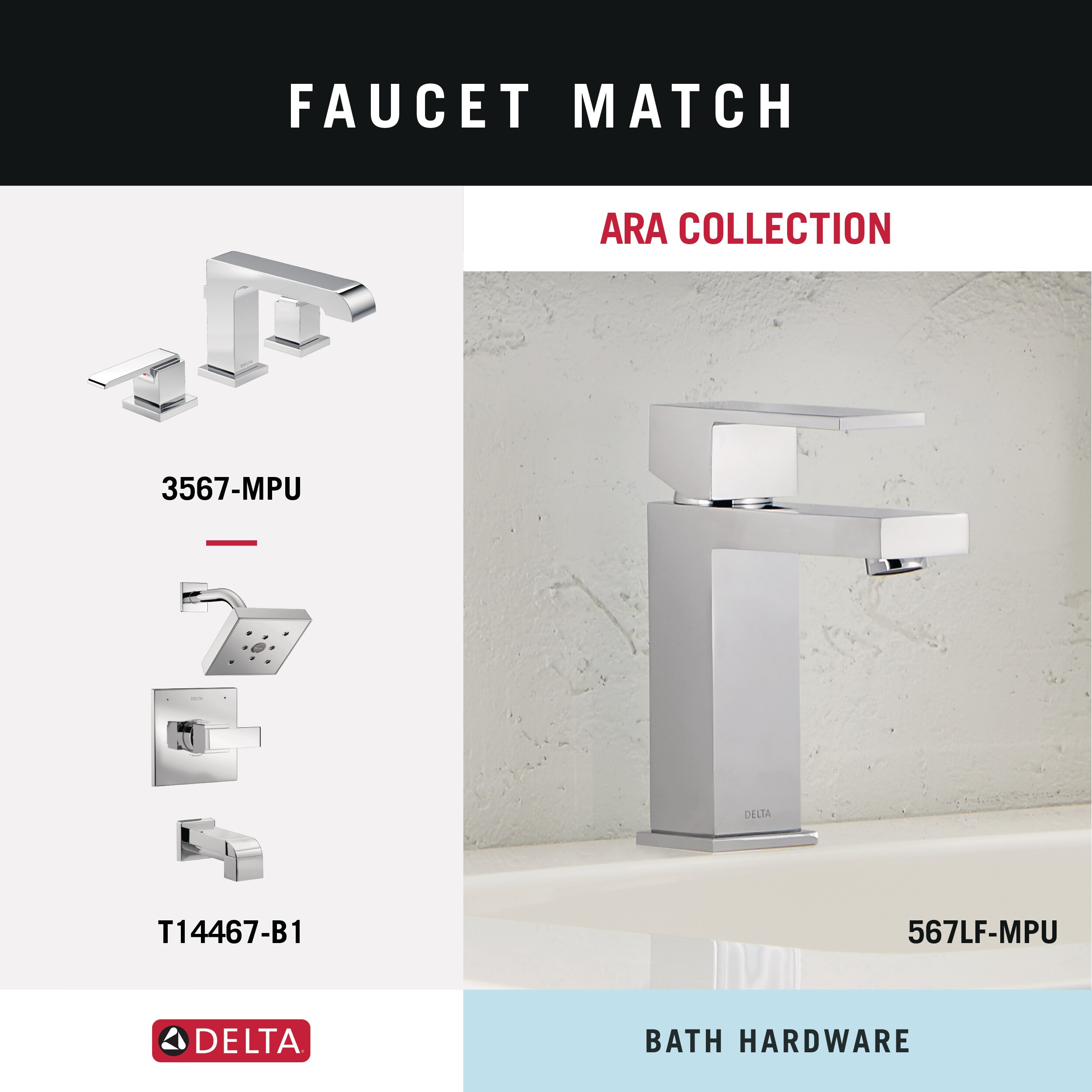 Juego de accesorios para baño con acabado cromado pulido Ashlyn de 4 piezas Delta: Barra para toallas, porta papel higiénico, argolla para toallas y gancho para batas incluidos ALY64-PC-VK.