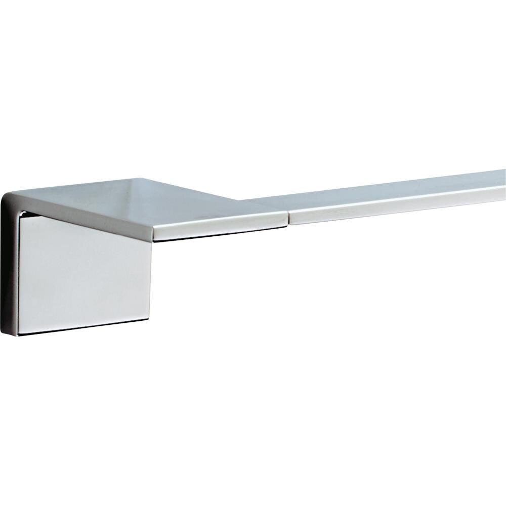 Juego de accesorios de baño decorativos en cromo pulido de 4 piezas Vero Delta: Barra para toallas, porta papel higiénico, argolla para toallas y gancho para batas incluidos VER64-PC-VK