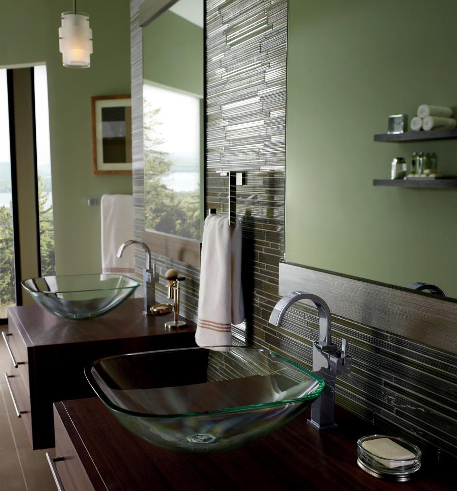 Juego de accesorios de baño decorativos en cromo pulido de 4 piezas Vero Delta: Barra para toallas, porta papel higiénico, argolla para toallas y gancho para batas incluidos VER64-PC-VK