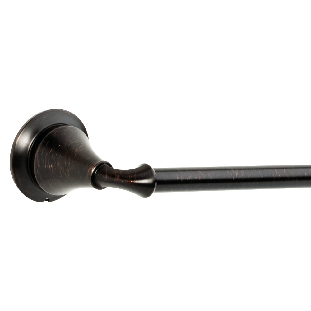 Juego de accesorios de baño decorativos Delta 4 piezas en bronce veneciano Linden - Barra para toallas, porta papel higiénico, anillo para toallas, gancho para batas incluidos LIN64-VBR-VK