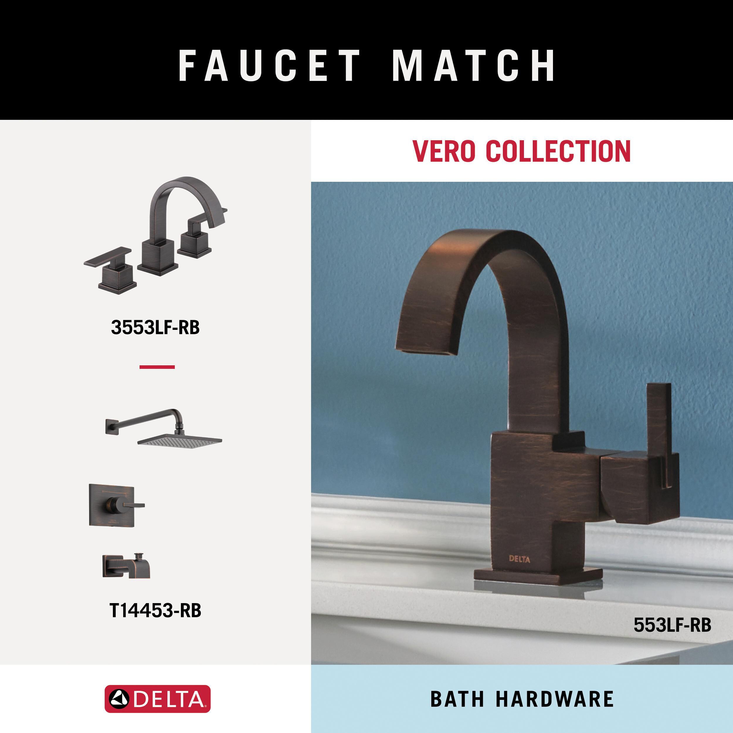 Juego de accesorios decorativos para baño de bronce veneciano de 4 piezas Vero Delta incluye barra de toallas, porta papel higiénico, anillo de toallas y gancho para batas VER64-VBR-VK.