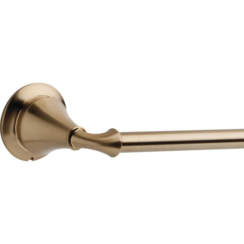 Juego de accesorios decorativos para baño en color bronce champagne Delta de 4 piezas - Barra de toalla, porta papel higiénico, argolla para toalla y gancho para bata incluidos LIN64-CZ-VK