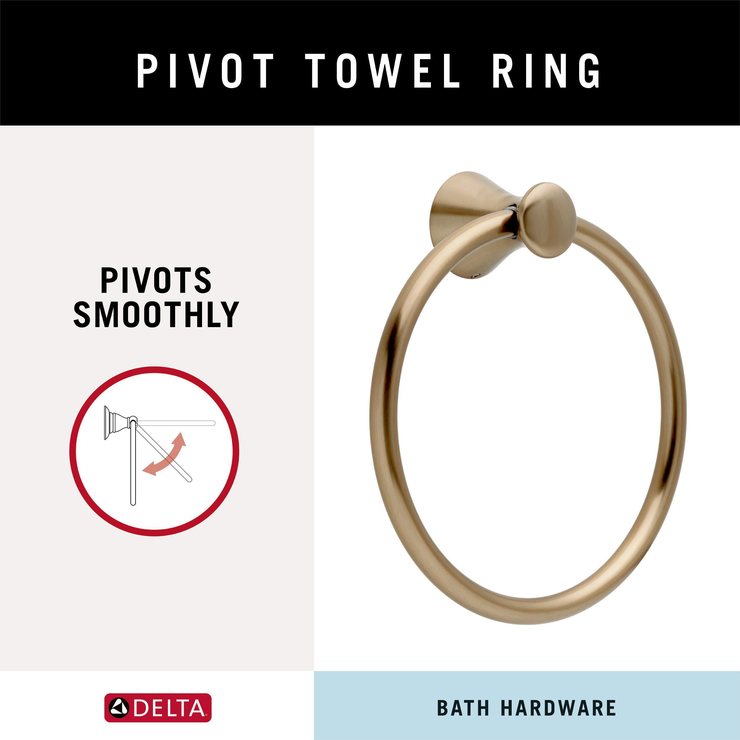 Juego de Accesorios Decorativos para Baño en Tono Champagne Bronze Lahara de 4 Piezas - Incluye Barra para Toallas, Porta Papel Higiénico, Argolla para Toallas y Gancho para Batas LAH64-CZ-VK