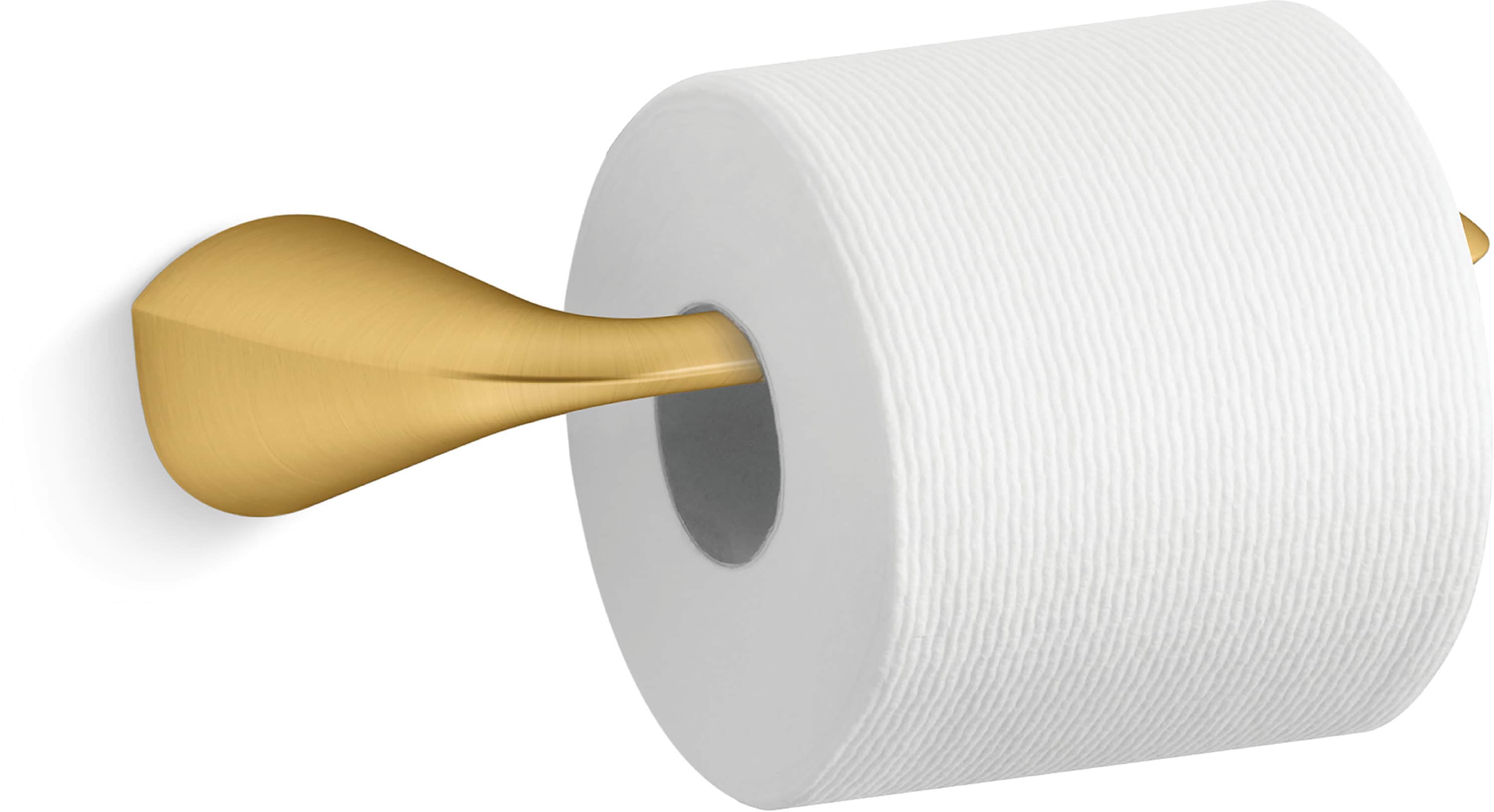 Juego de Accesorios Decorativos para Baño de 3 Piezas Avail en Latón Moderno Cepillado Vibrante de KOHLER – Incluye Barra de Toalla, Porta Papel y Argolla de Toalla (R31186-2MB)