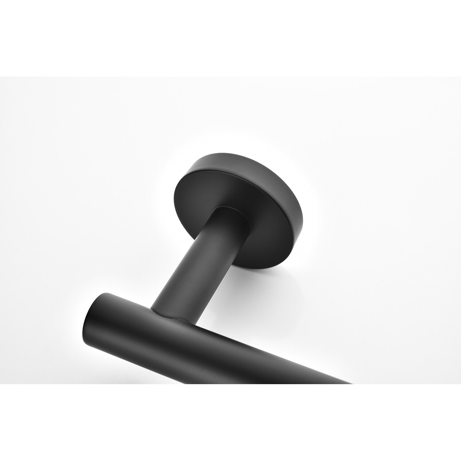 Juego de accesorios para baño en negro mate de 2 piezas Clihome - Porta rollo de papel y papel higiénico decorativo, incluido