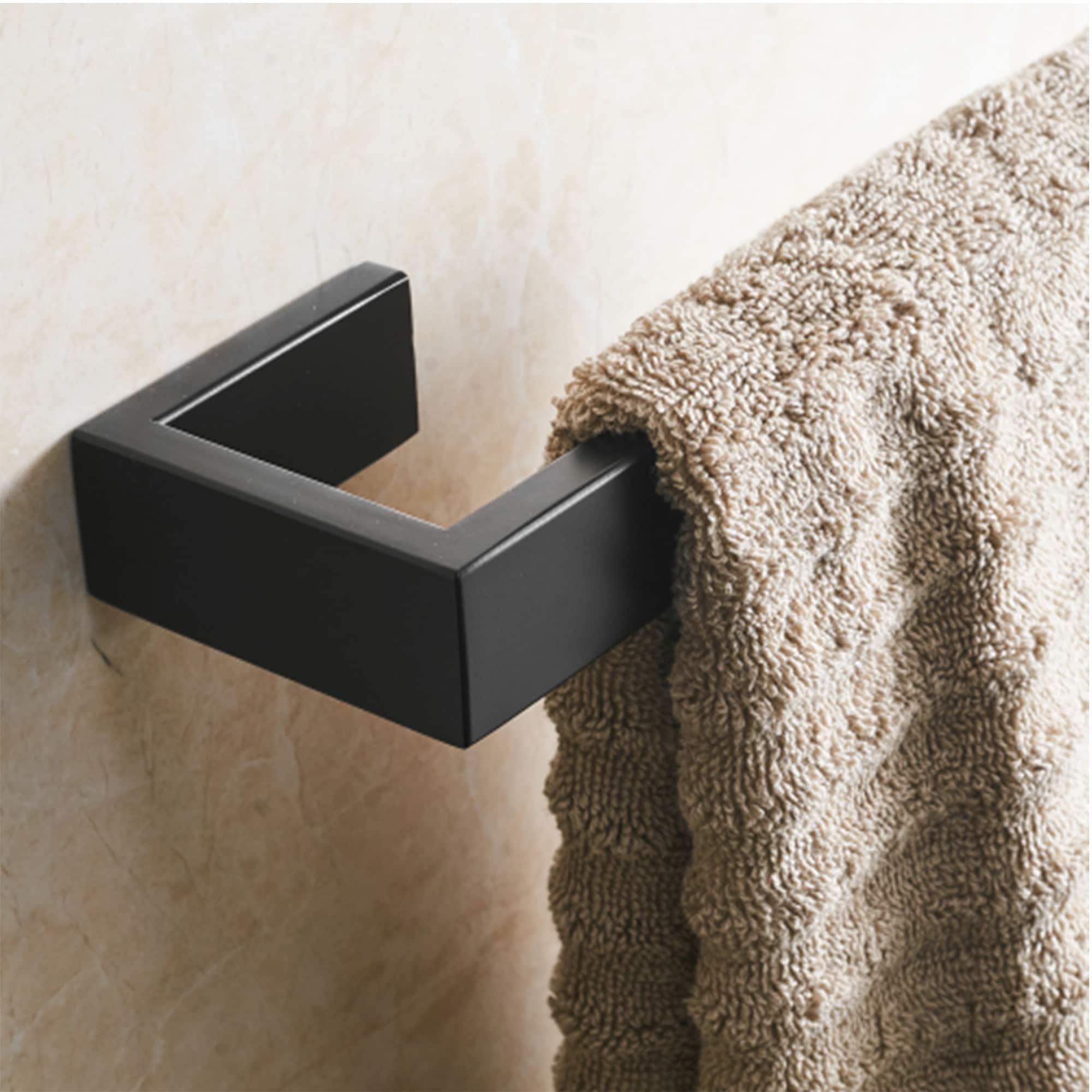Toallero Abierto para Baño Negro - Set de Accesorios Decorativos para Baño