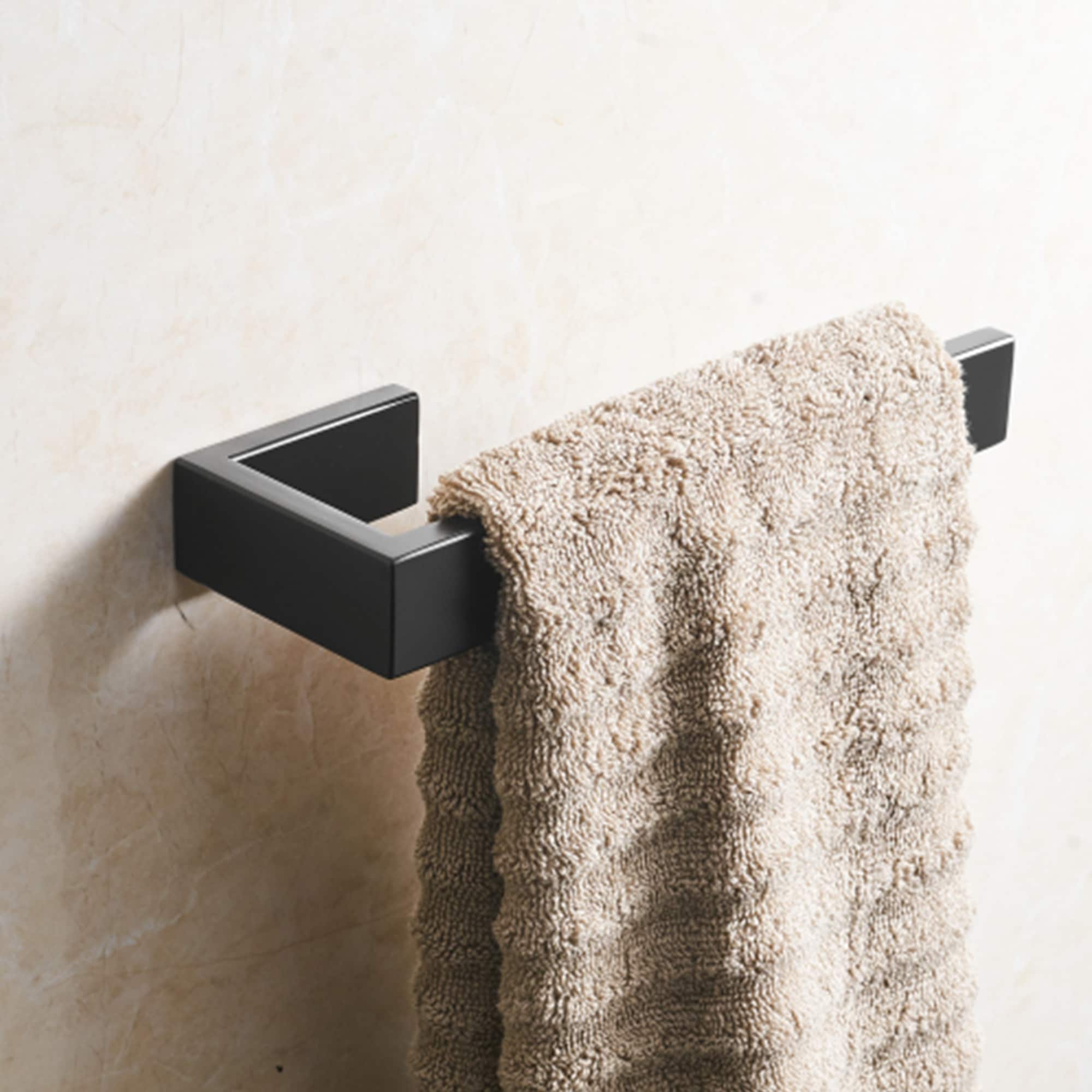Toallero Abierto para Baño Negro - Set de Accesorios Decorativos para Baño