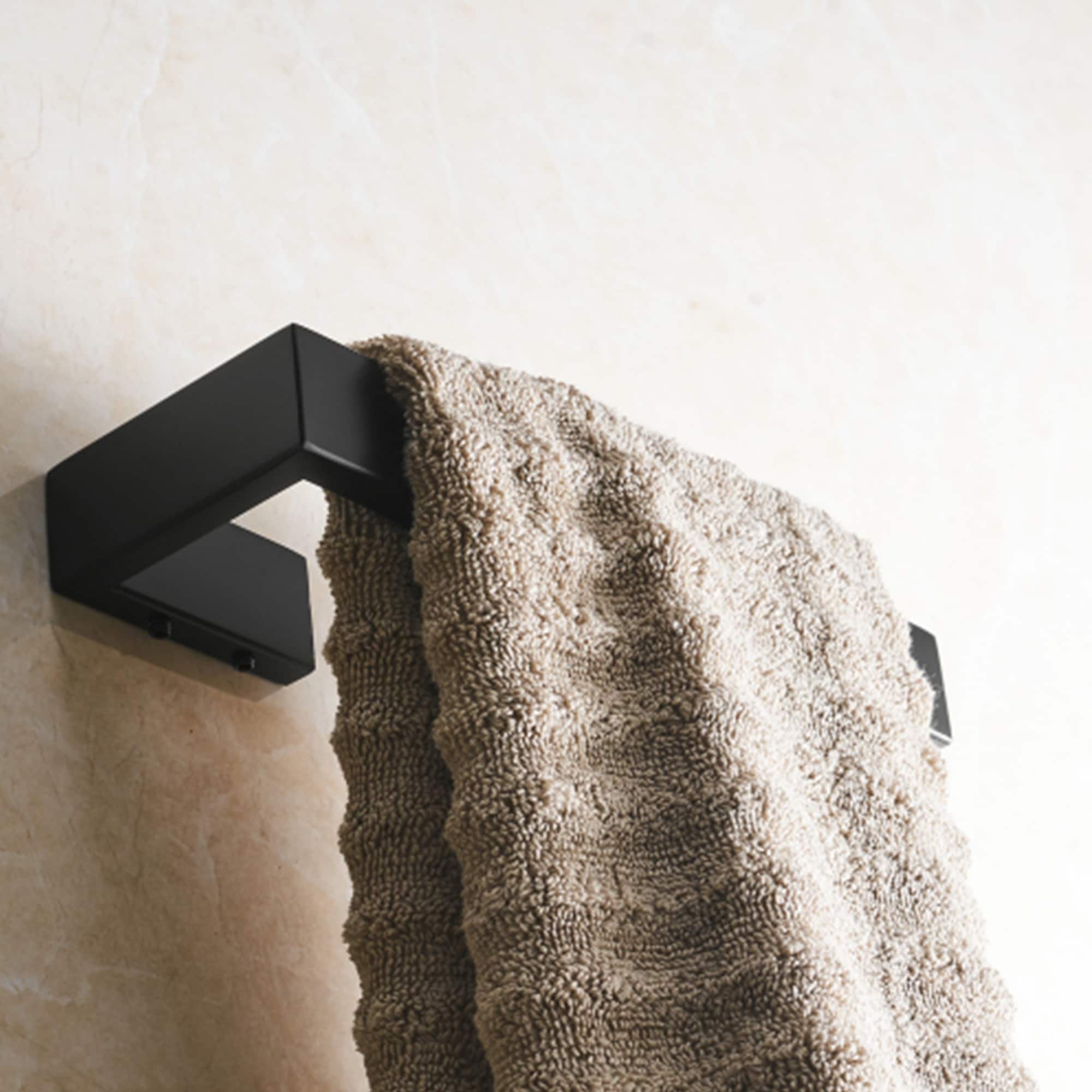 Toallero Abierto para Baño Negro - Set de Accesorios Decorativos para Baño