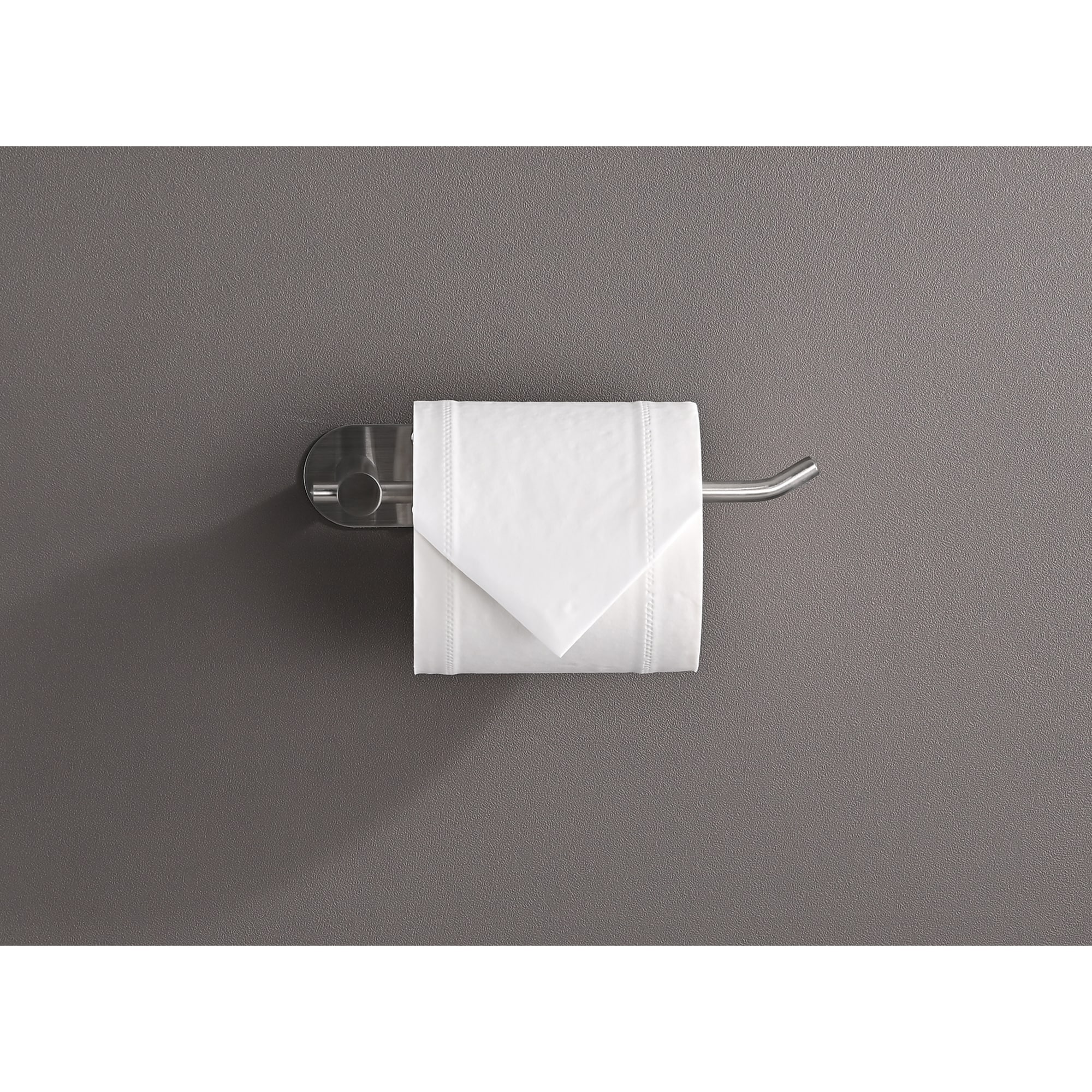 Porta papel de acero inoxidable de 2 piezas con acabado en níquel cepillado para baño - Juego de accesorios decorativos para baño que incluye porta papel higiénico.