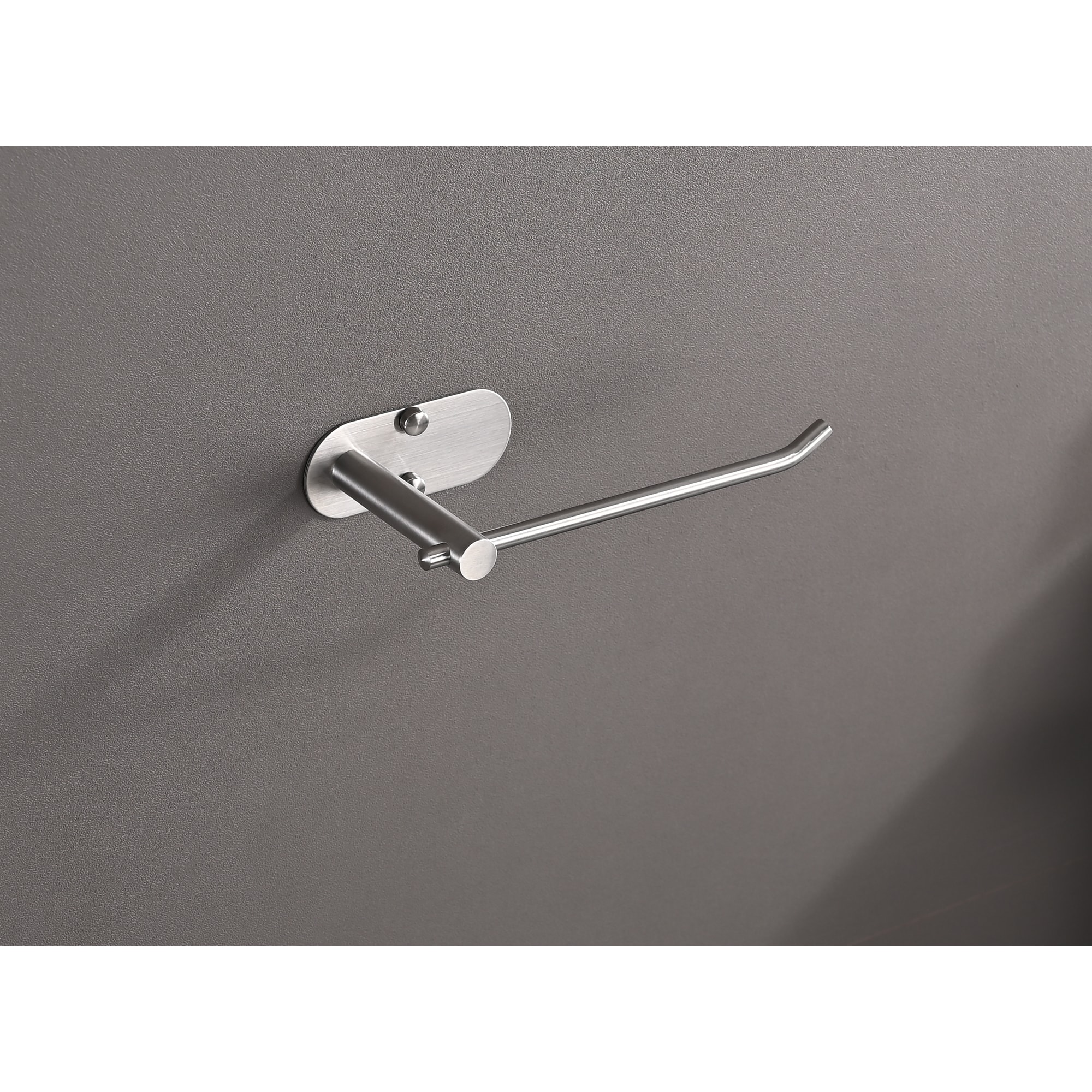 Porta papel de acero inoxidable de 2 piezas con acabado en níquel cepillado para baño - Juego de accesorios decorativos para baño que incluye porta papel higiénico.