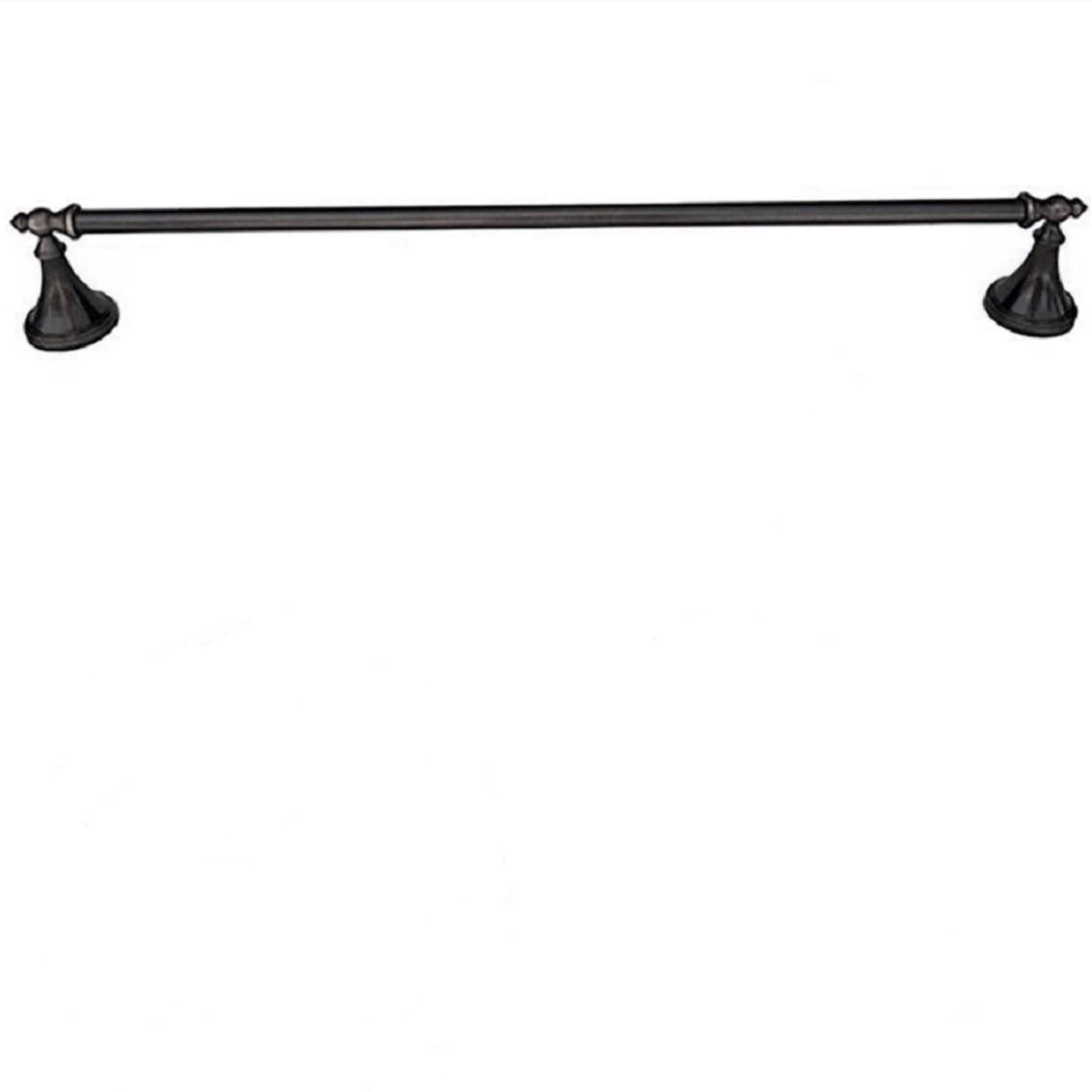 Juego de accesorios de baño decorativos ARISTA de 4 piezas en acabado negro mate Annchester: Barra para toallas, porta papel higiénico, argolla para toallas y gancho para batas incluidos 5305-4SET-MB