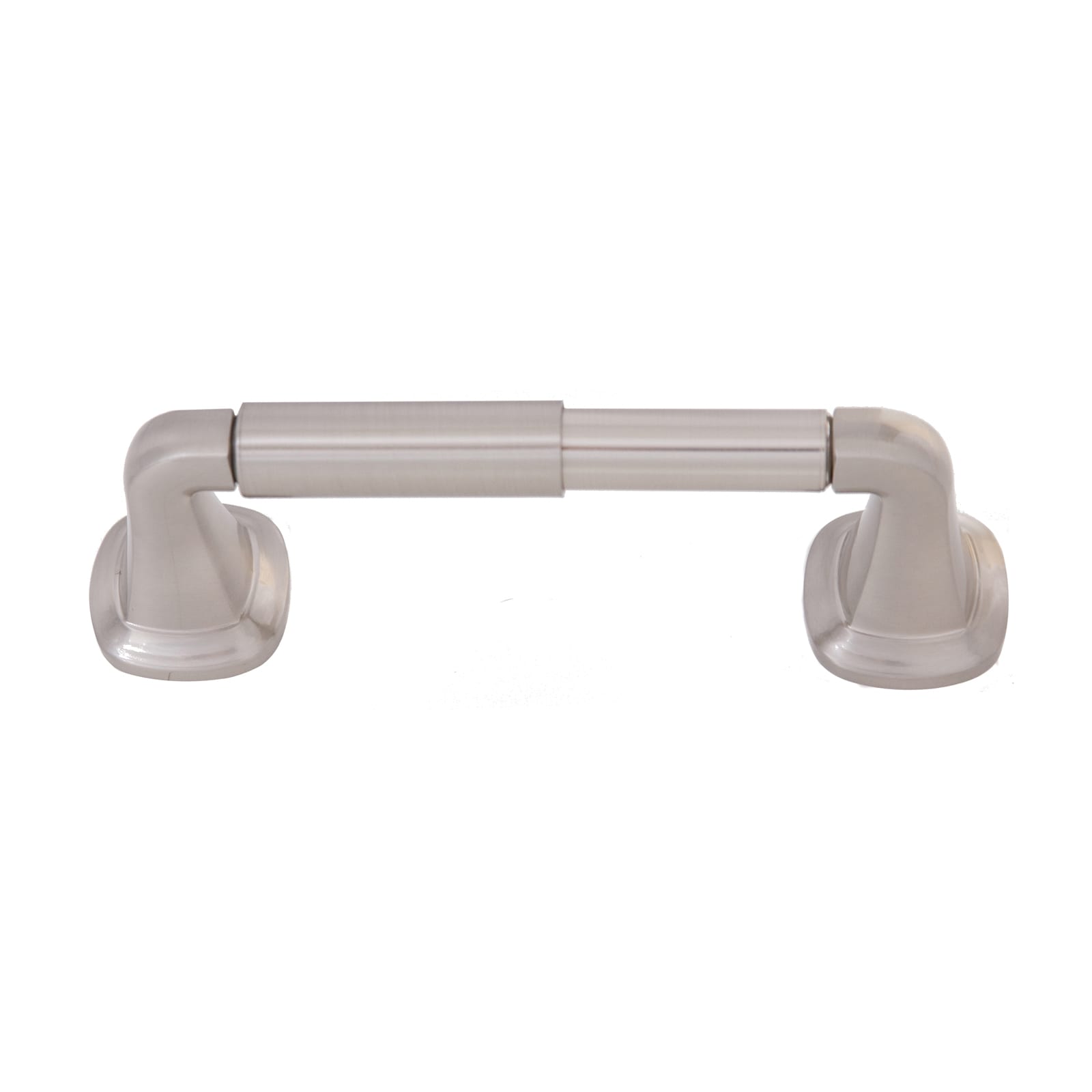 Juego de accesorios para baño decorativos ARISTA de 3 piezas en níquel satinado que incluye barra para toallas, portarrollos de papel higiénico y argolla para toallas.