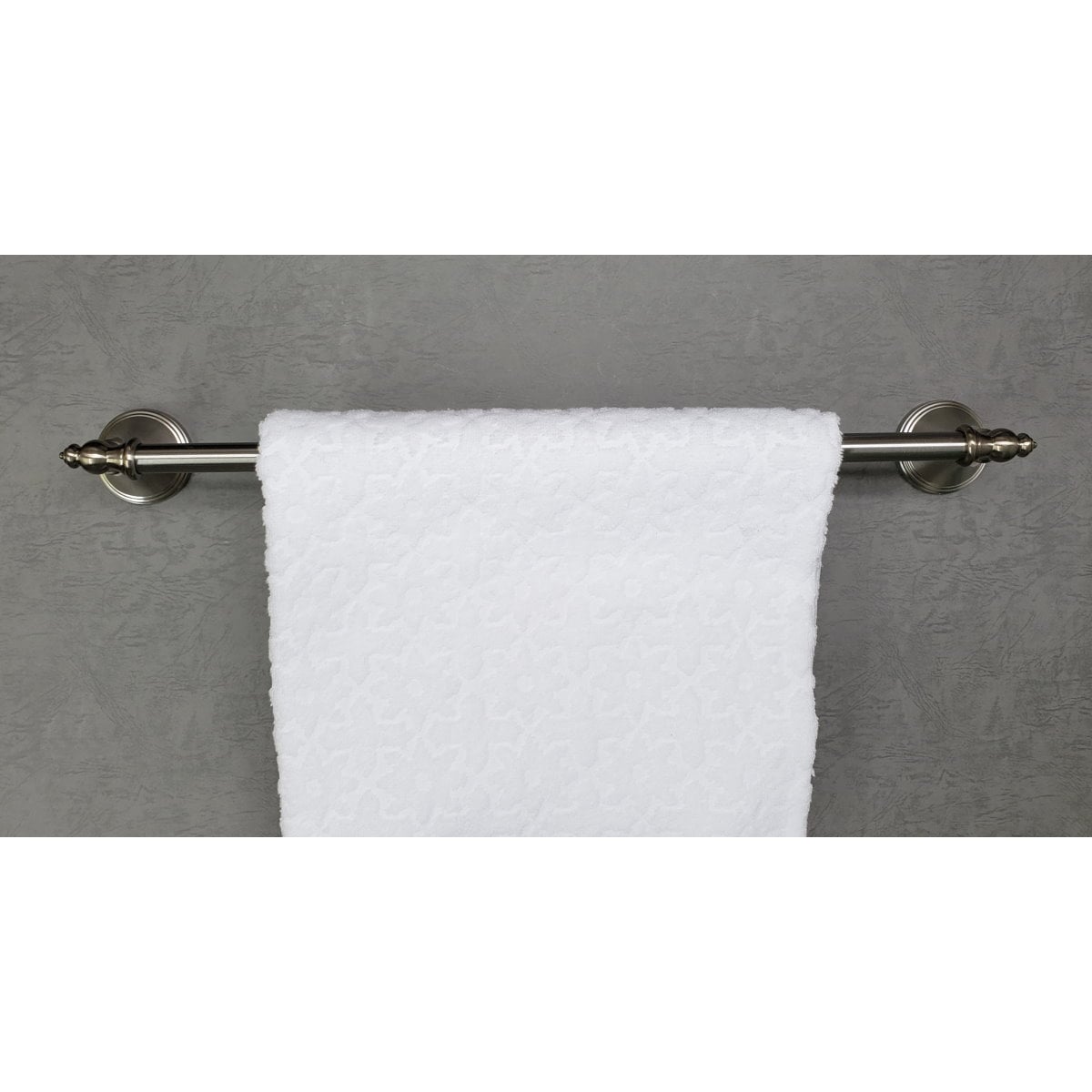 Juego de accesorios decorativos para baño de 3 piezas ARISTA Annchester en níquel satinado - Barra de toalla, portarrollos y argolla para toallas incluidos 5302-3SET-SN.