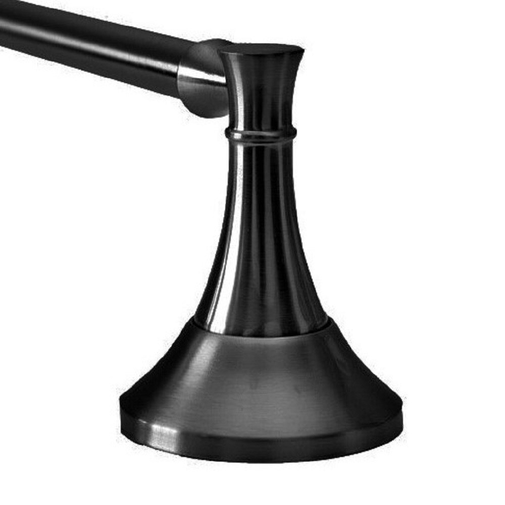 Juego de accesorios de baño decorativos en acabado mate negro de 4 piezas Arlington - Barra de toalla, porta papel higiénico, anillo de toalla, gancho para bata incluidos 2705-4SET-MB