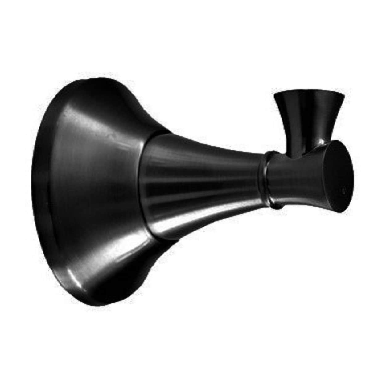 Juego de accesorios de baño decorativos en acabado mate negro de 4 piezas Arlington - Barra de toalla, porta papel higiénico, anillo de toalla, gancho para bata incluidos 2705-4SET-MB